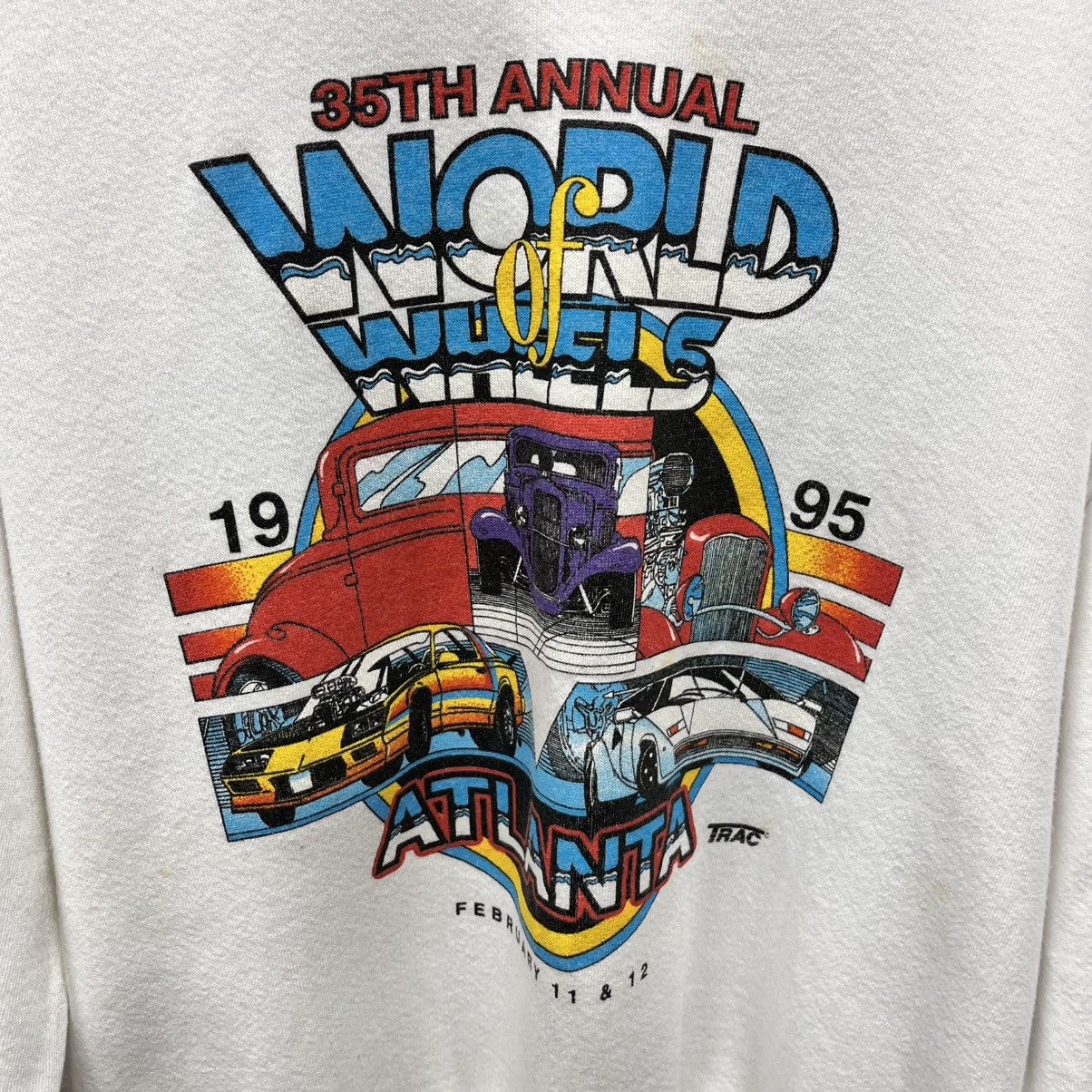 Other Vintage 1995 Racing USA Made World Wheels Racing Sweatshirt Size US XL / EU 56 / 4 - 2 Thumbnail