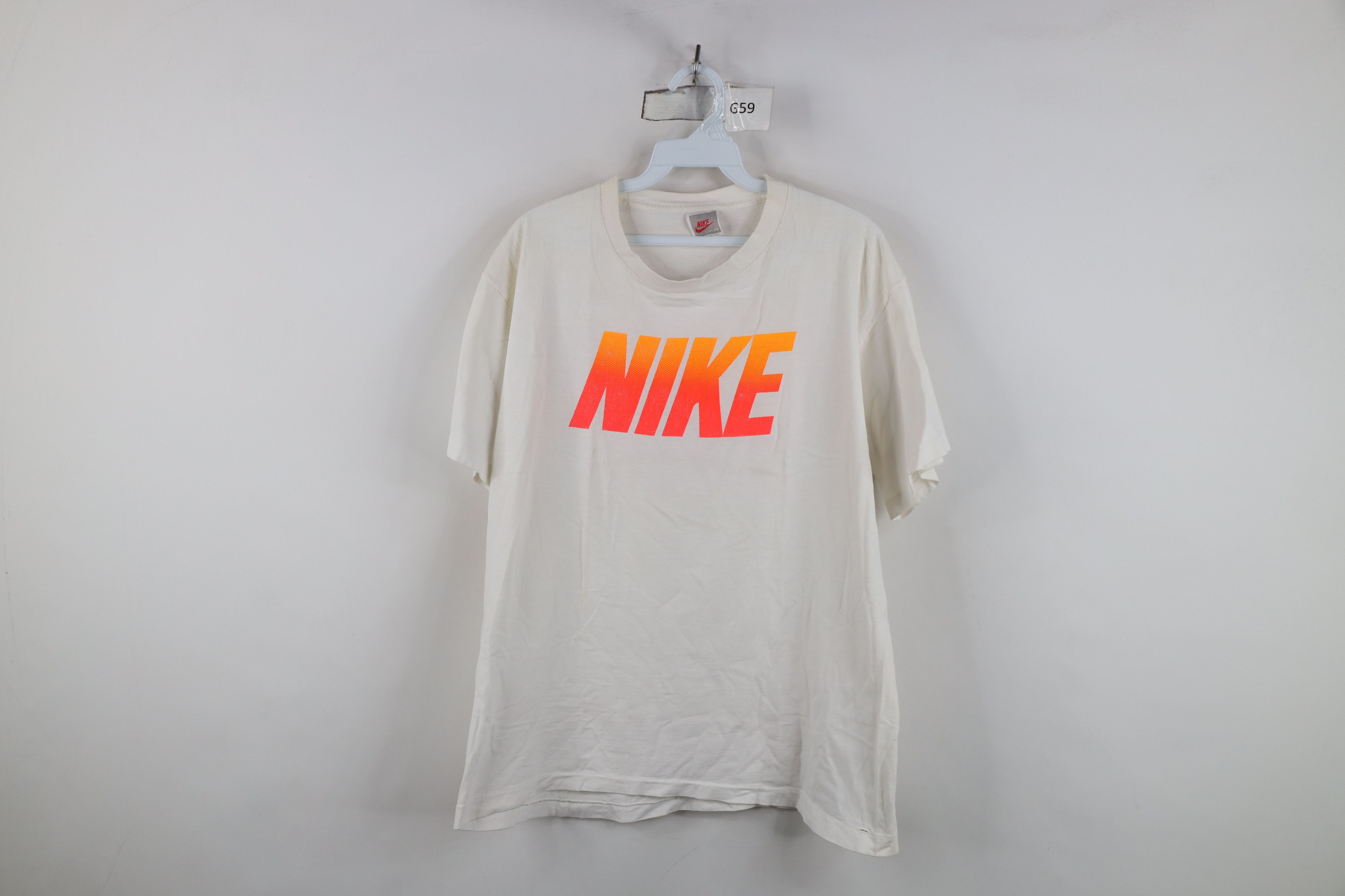 Vintage 80s 90s Nike Block Letter Sunset Fade T-Shirt USA