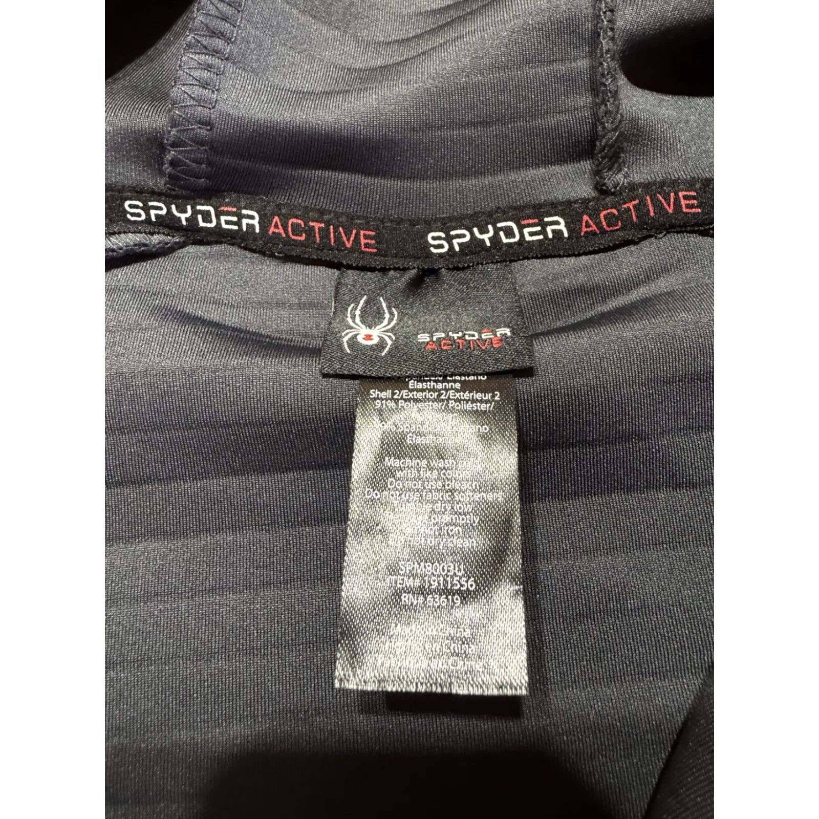 Spyder Spyder Mens Jacket XL Full Zip Windbreaker Black NEW TAGS Size US XL / EU 56 / 4 - 5 Thumbnail