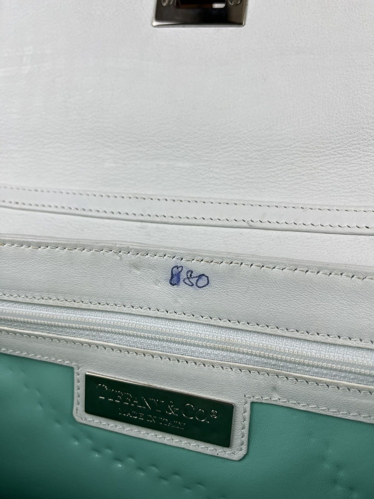 Designer × Tiffany & Co. Tiffany & Co Latice On Linen Flip Lock Shoulder / Clutch Bag Size ONE SIZE - 16 Thumbnail