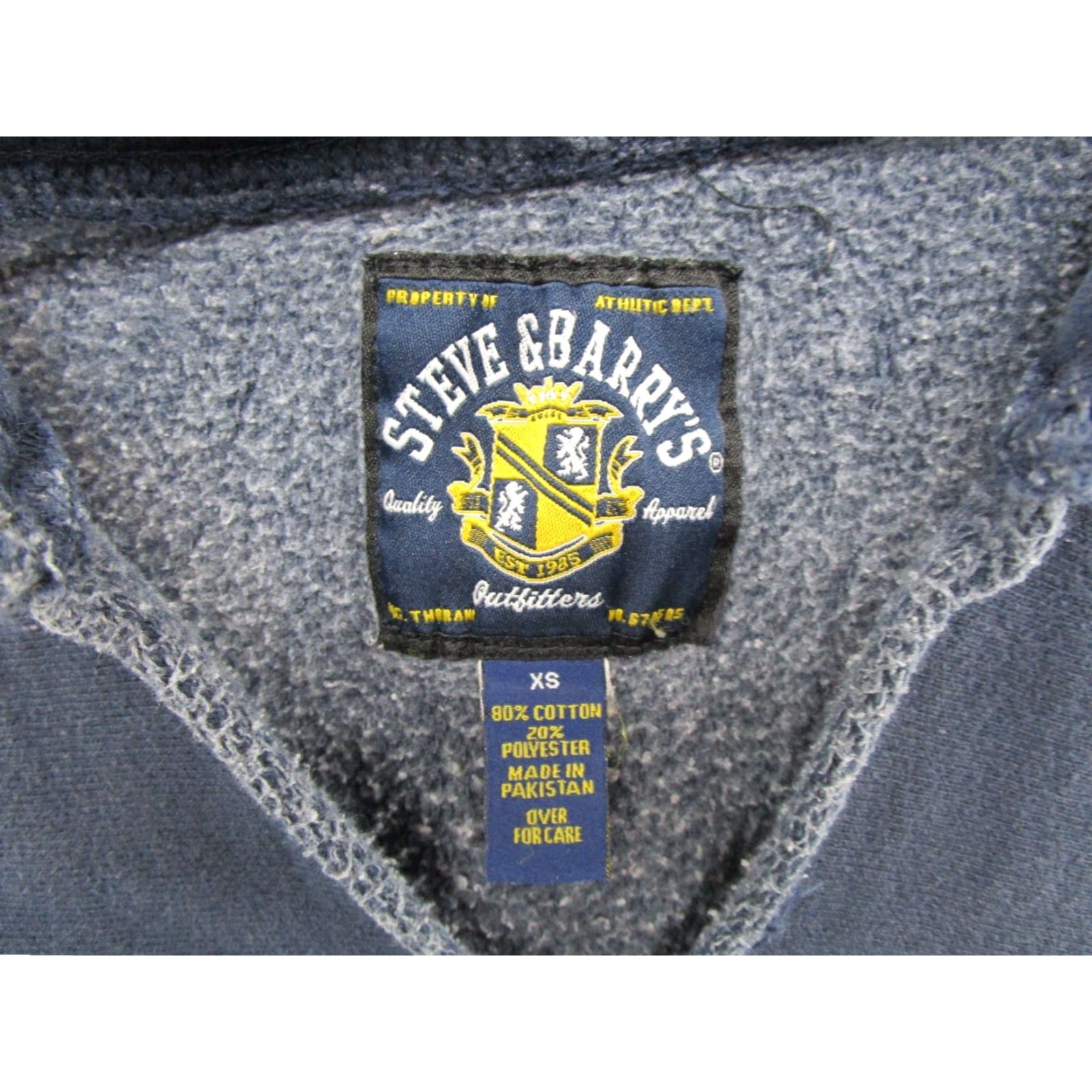 Vintage VINTAGE Steve & Barry's Marquette University Heavy Hoodie Sweatshirt V-Neck XS Blue Mens Hoodie Size US XS / EU 42 / 0 - 3 Thumbnail