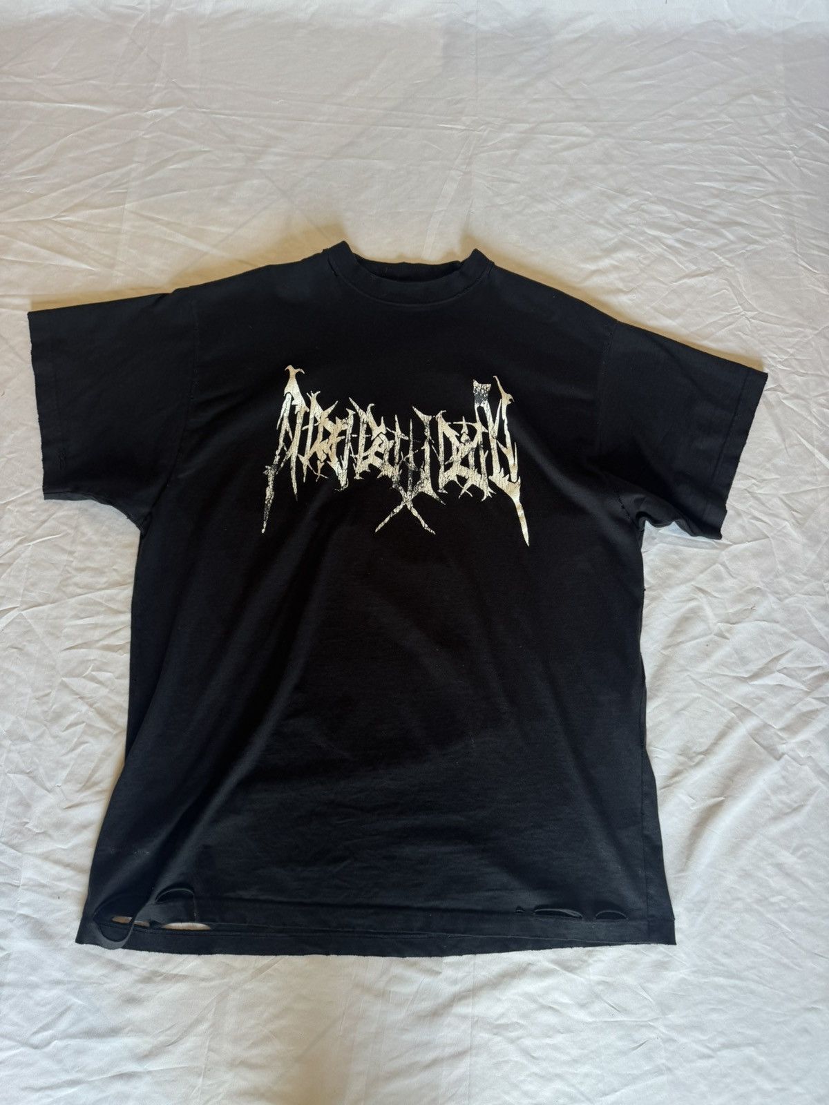 Balenciaga Balenciaga Dark Gray Metal Logo Oversized