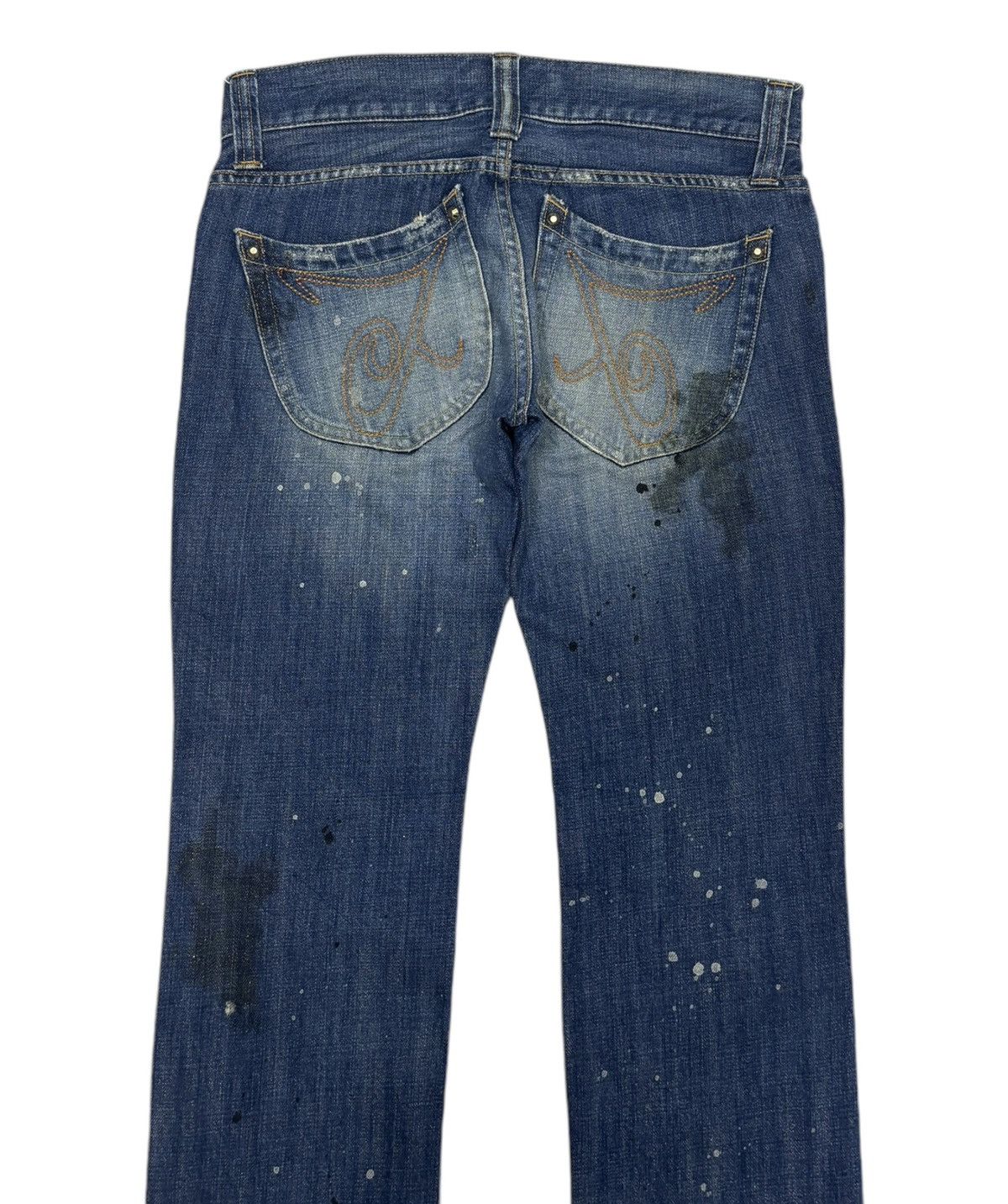 Hysteric Glamour × Japanese Brand DISTRESSED DENIM JOLLY ROGER RARE DESIGN PUNK JEANS Size US 32 / EU 48 - 4 Thumbnail