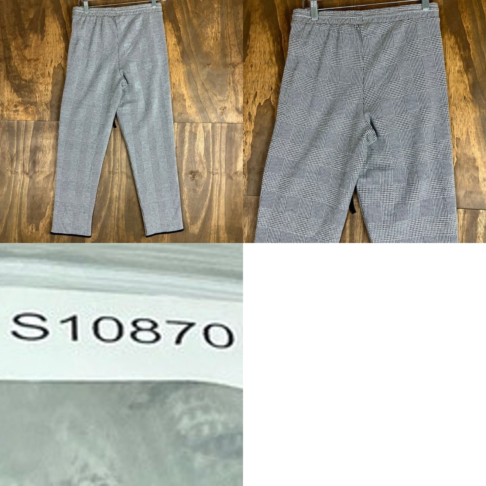 Zara Zara Basic Womens Pants Black White Plaid Pull On Drawstring Pockets Small Size 28" / US 6 / IT 42 - 8 Thumbnail