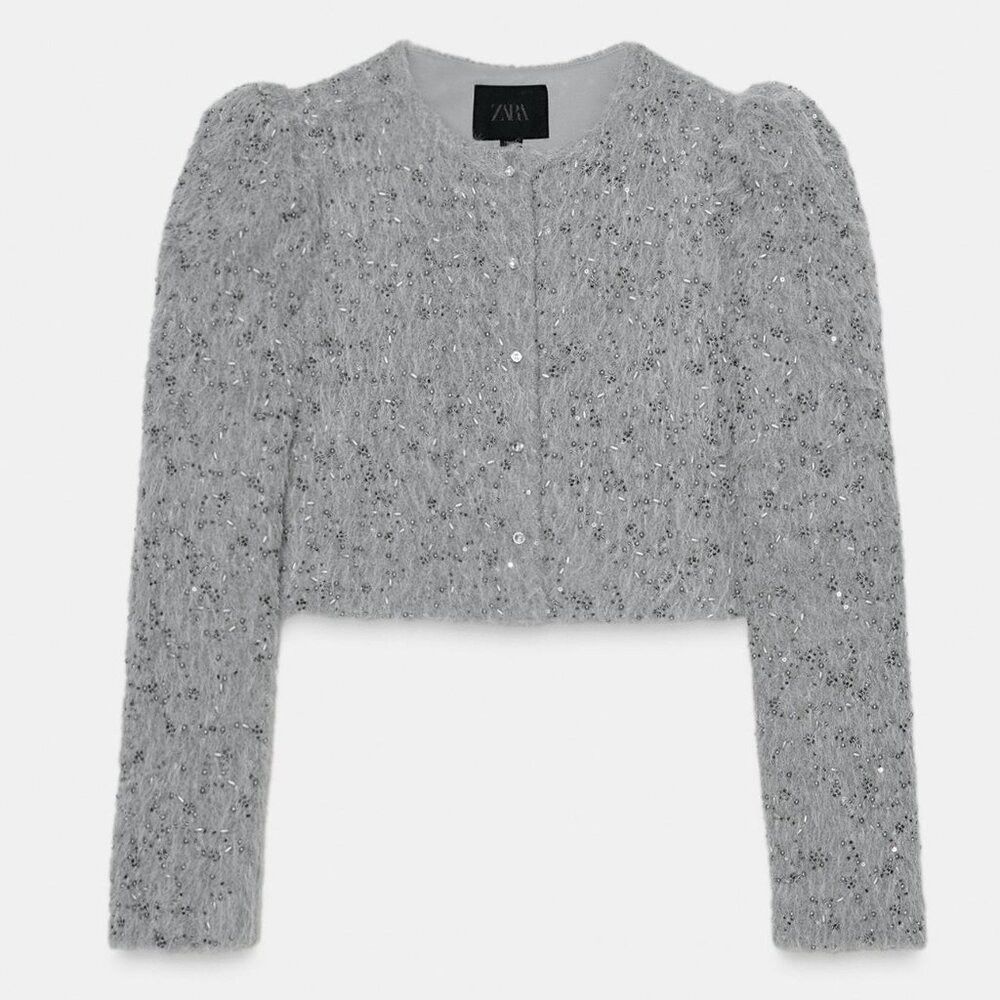 Zara ZARA FAUX FUR BEADED JACKET Size M / US 6-8 / IT 42-44 - 3 Thumbnail