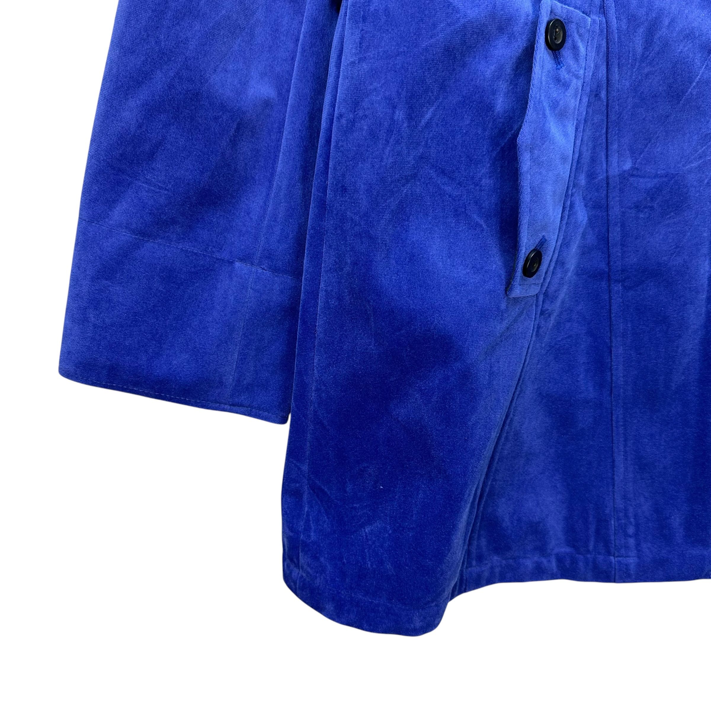 Longchamp LONGCHAMP Stand Collar Blue Button Jacket #A71-1734 Size L / US 10 / IT 46 - 5 Thumbnail