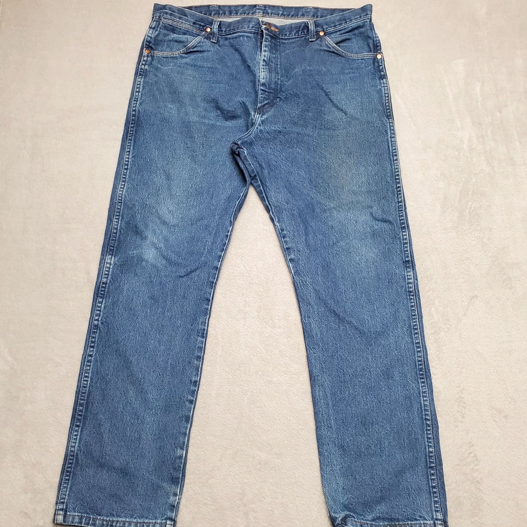Wrangler VINTAGE Wrangler Jeans Mens 40x32 Blue Denim Cowboy Cut 100% Cotton 13MWZ Ranch Work Size US 40 / EU 56 - 2 Thumbnail