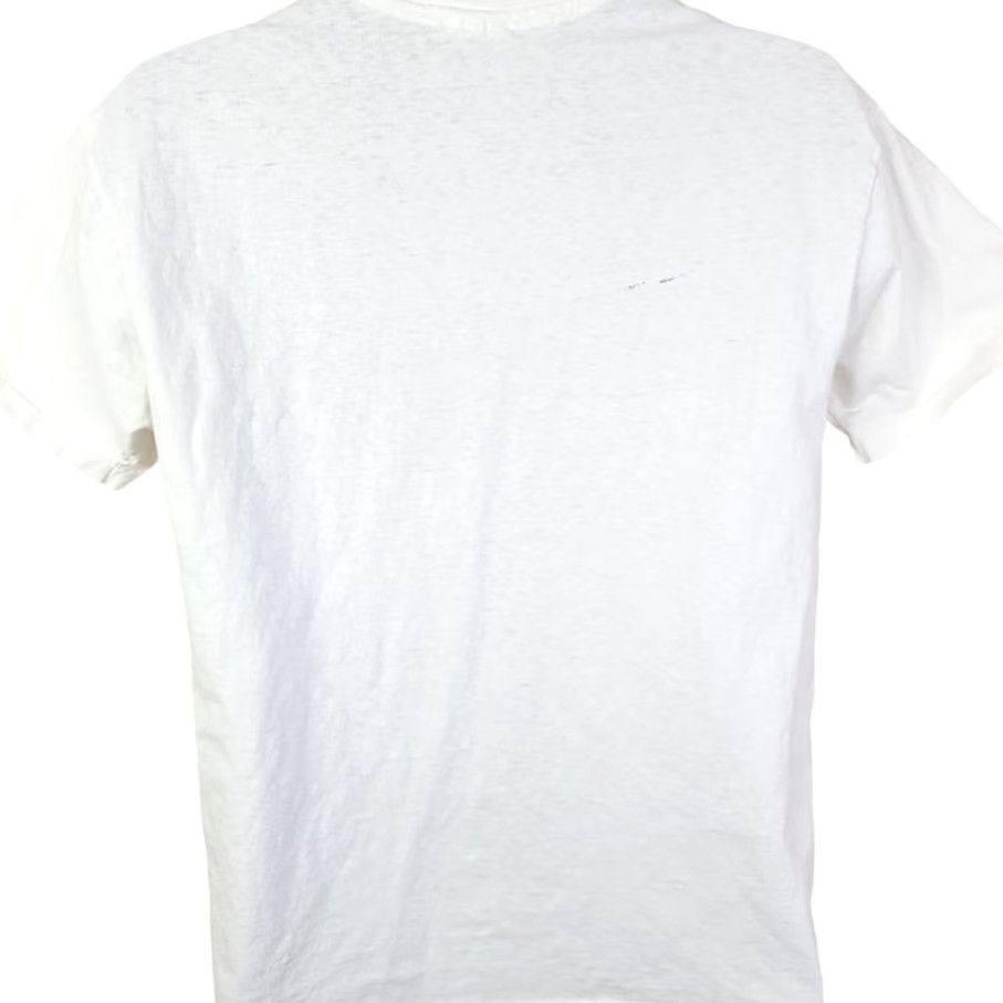Hanes VINTAGE Jamie Page T Shirt Mens Size Medium 80s Shake The Foundation Made In USA Hanes White Short Sleeve Crew Neck Band Tee Mens Size US M / EU 48-50 / 2 - 4 Thumbnail