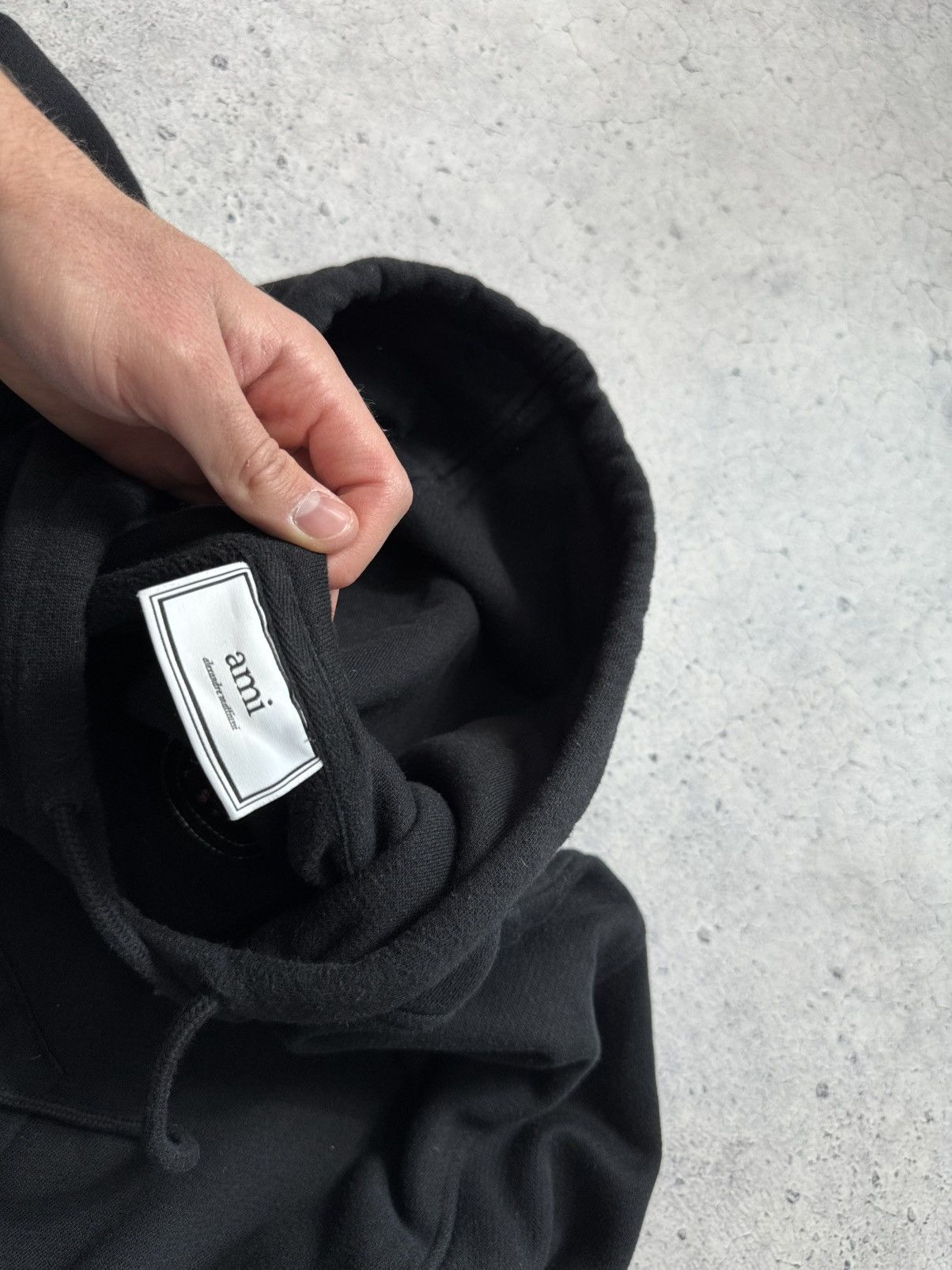 AMI Ami Paris Luxury Big Logo Hoodie Black Size US M / EU 48-50 / 2 - 6 Thumbnail