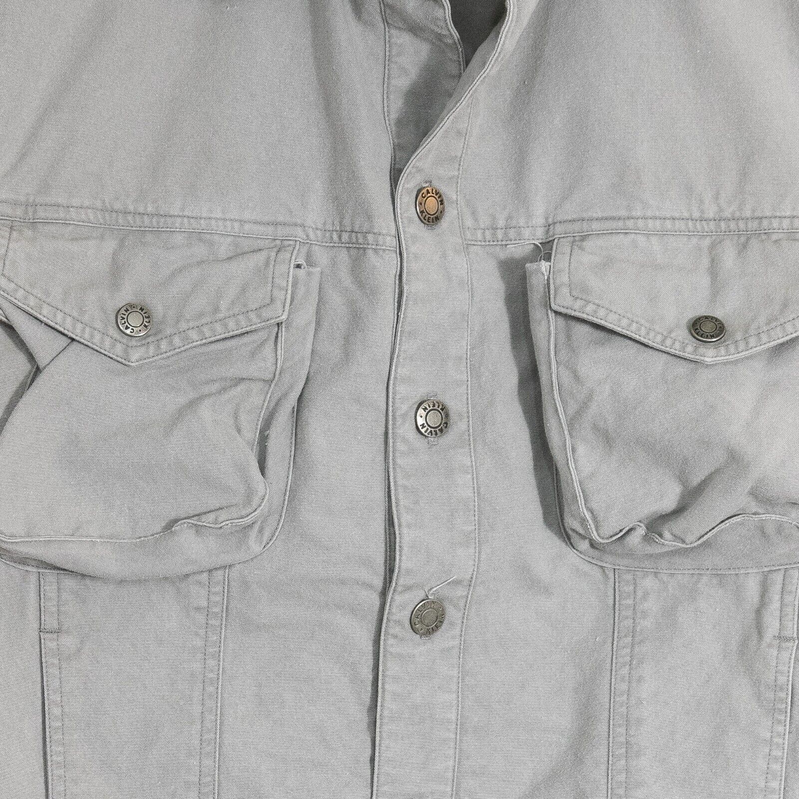 Calvin Klein × Vintage Vintage 90s Calvin Klein Canvas Vest Mens Medium - Grunge Size US M / EU 48-50 / 2 - 3 Thumbnail