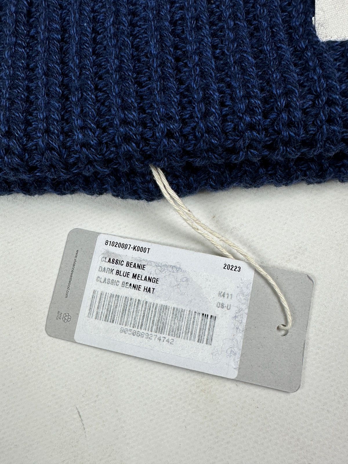 Vivienne Westwood NWT! Vivienne Westwood Navy Blue Classic Wool Beanie Hat Size ONE SIZE - 8 Thumbnail