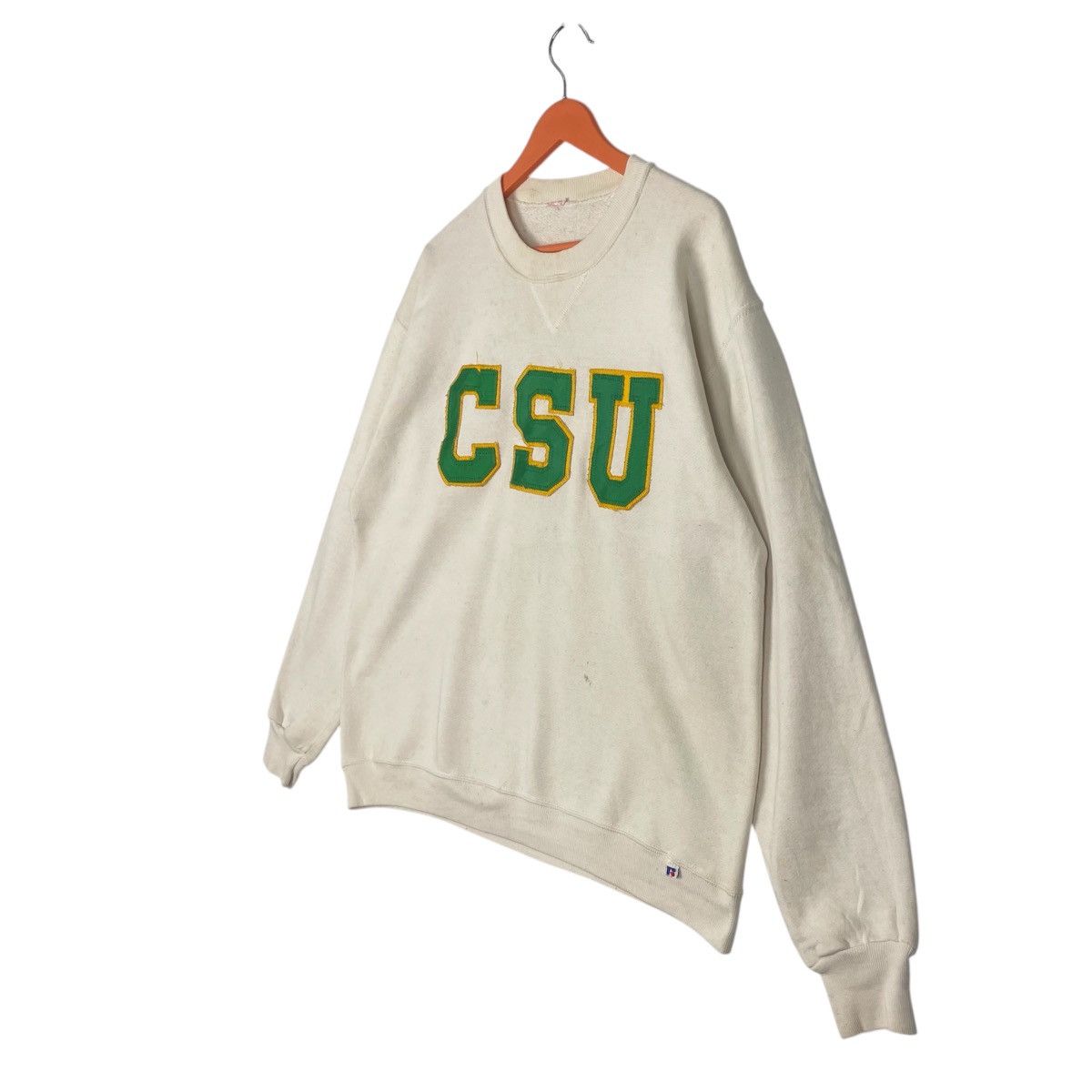 Designer × Vintage Vintage Hoodie/sweater csu - cream Size US L / EU 52-54 / 3 - 3 Thumbnail