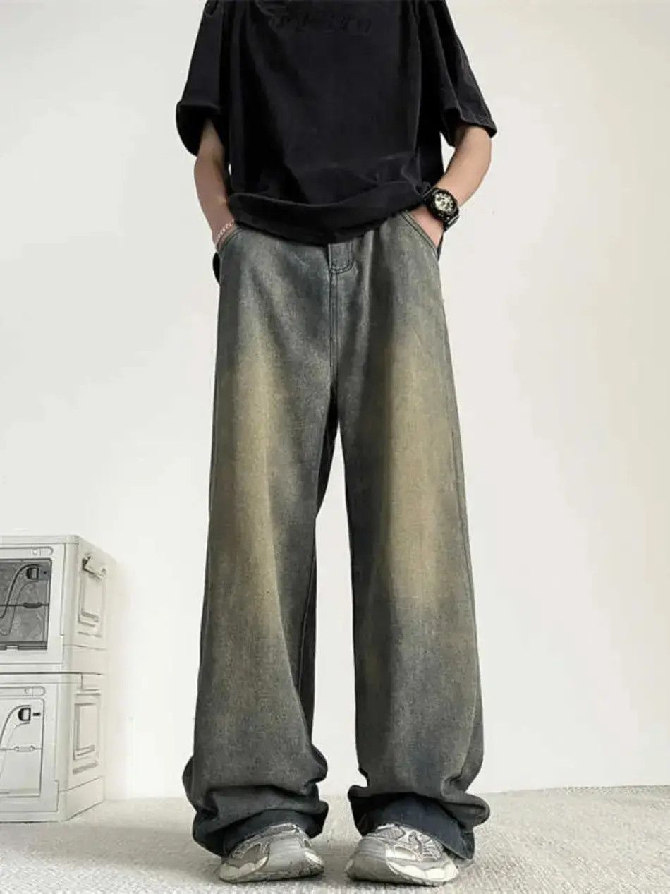 Japanese Brand Loose straight leg wide leg casual jeans Size US 32 / EU 48 - 6 Thumbnail