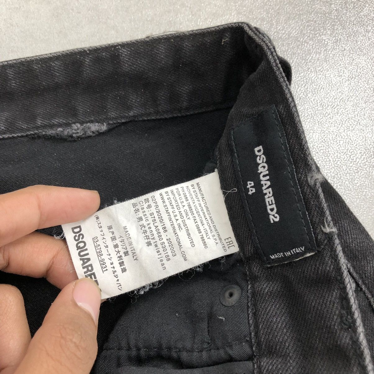 Dsquared2 × If Six Was Nine 🇮🇹Dsquared2 Distressed Button Fly Crazy Black Wash Jeans Y2K Size US 32 / EU 48 - 9 Thumbnail