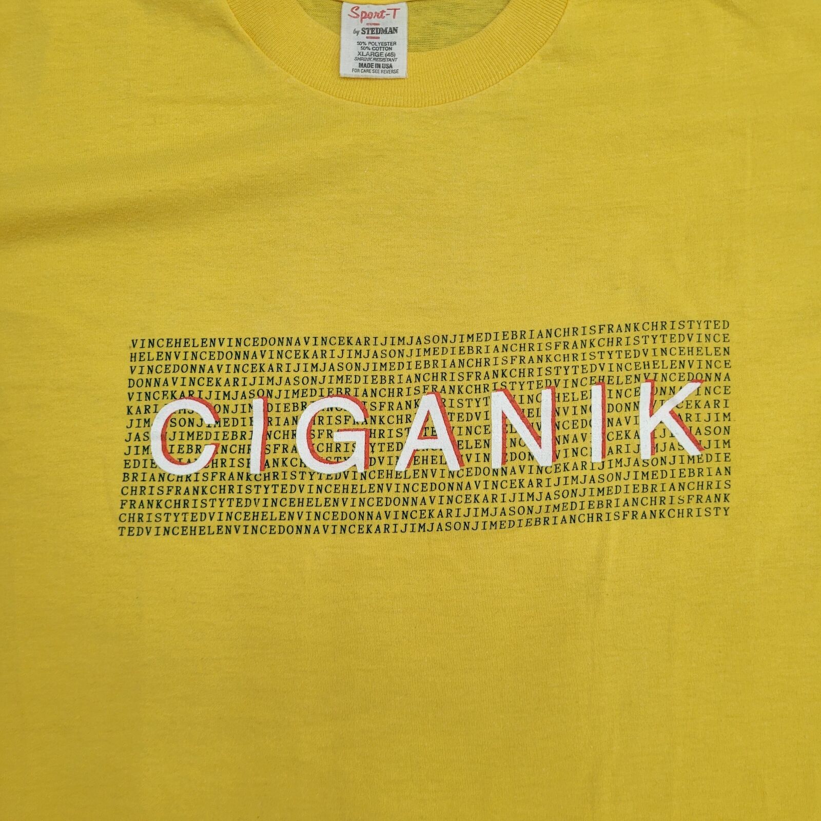 Vintage VTG 80s Stedman Sport-T Ciganik Shirt M/L USA Single-Stitch Size US L / EU 52-54 / 3 - 3 Thumbnail