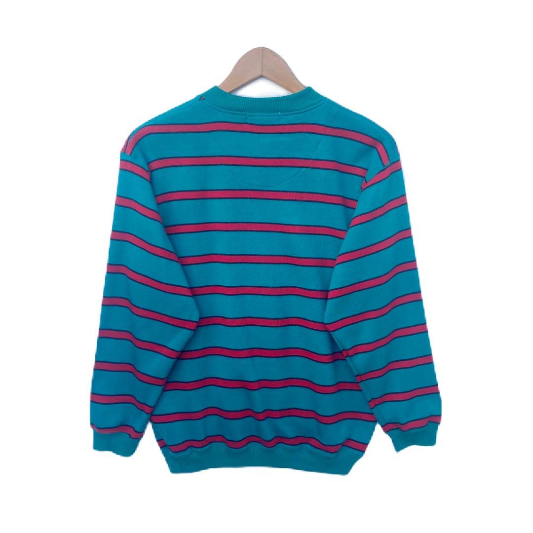 Vintage VINTAGE SWEATSHIRT STRIPED MEDIUM PULLOVER Size US M / EU 48-50 / 2 - 2 Thumbnail