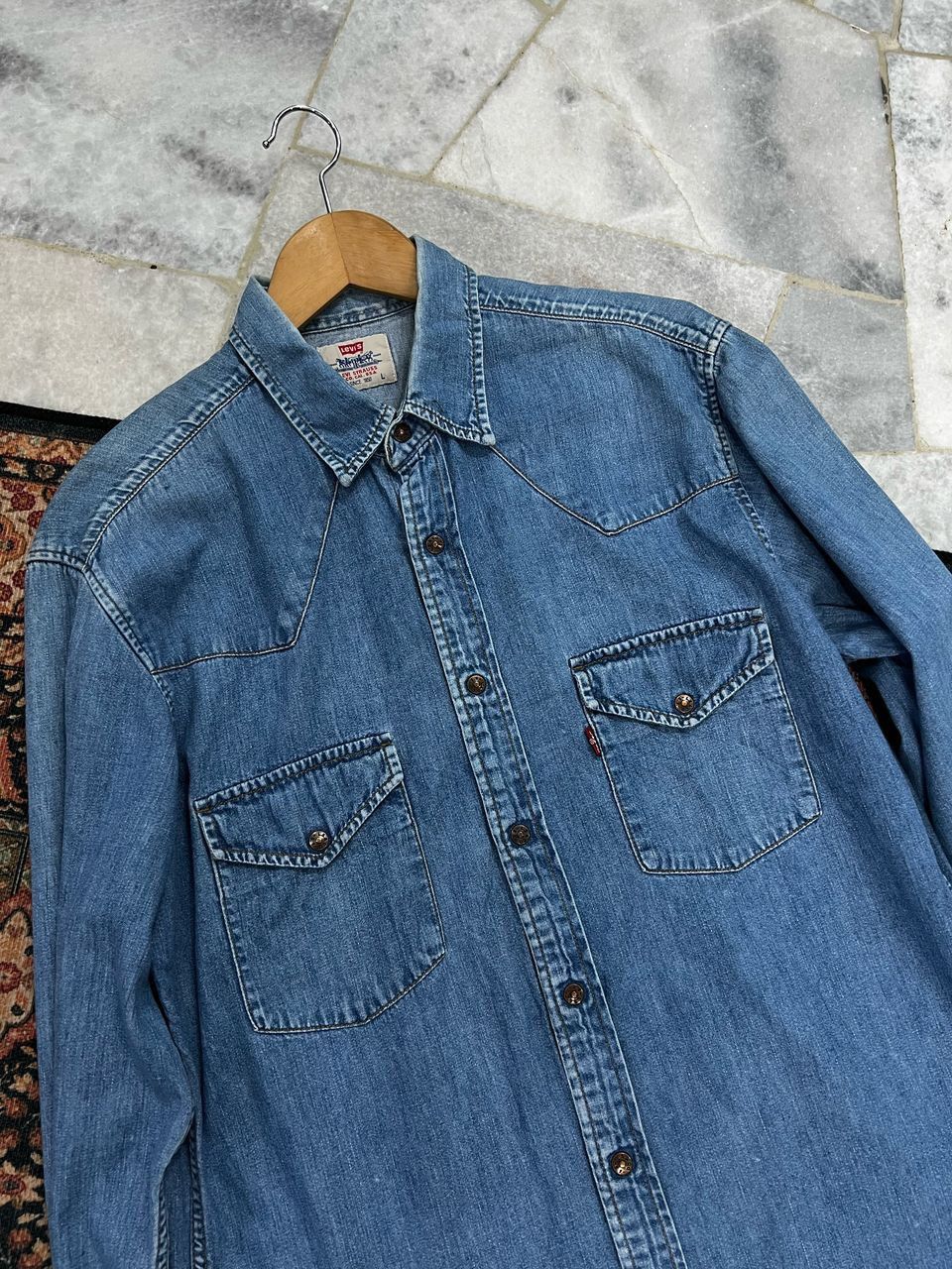 Levi's × Vintage Vintage Levis Denim Shirt Size US L / EU 52-54 / 3 - 4 Thumbnail