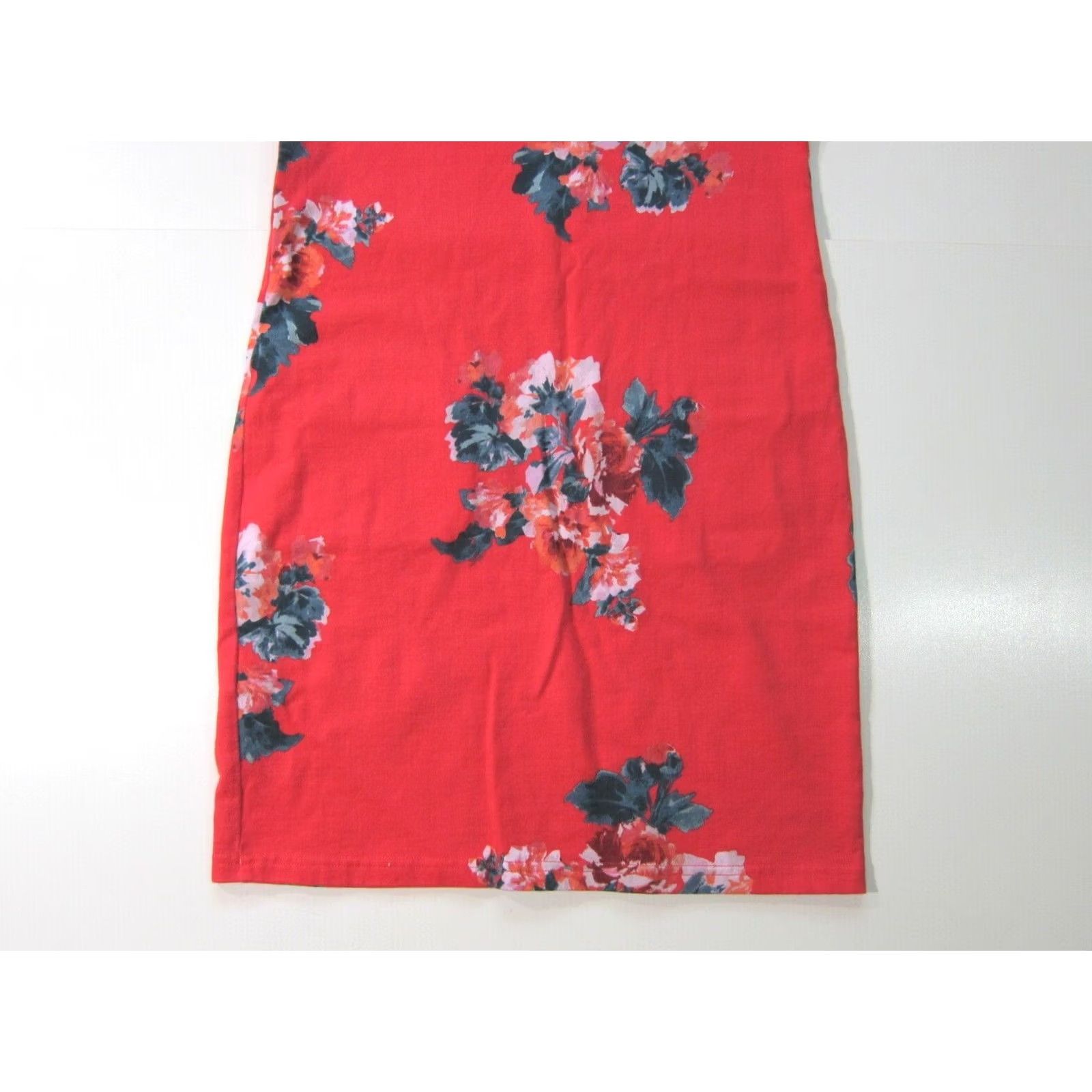 Vintage Joules Francis Cotton Stretch Red Green Floral Straight Tunic Pocket Shirt Dress Size 6 Size M / US 6-8 / IT 42-44 - 6 Thumbnail