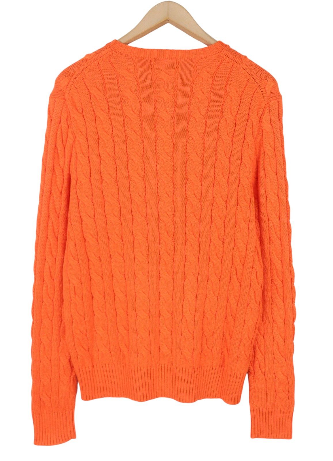 Ralph Lauren ORANGE M Cable Knit Pullover Jumper 86915 Size US M / EU 48-50 / 2 - 4 Thumbnail