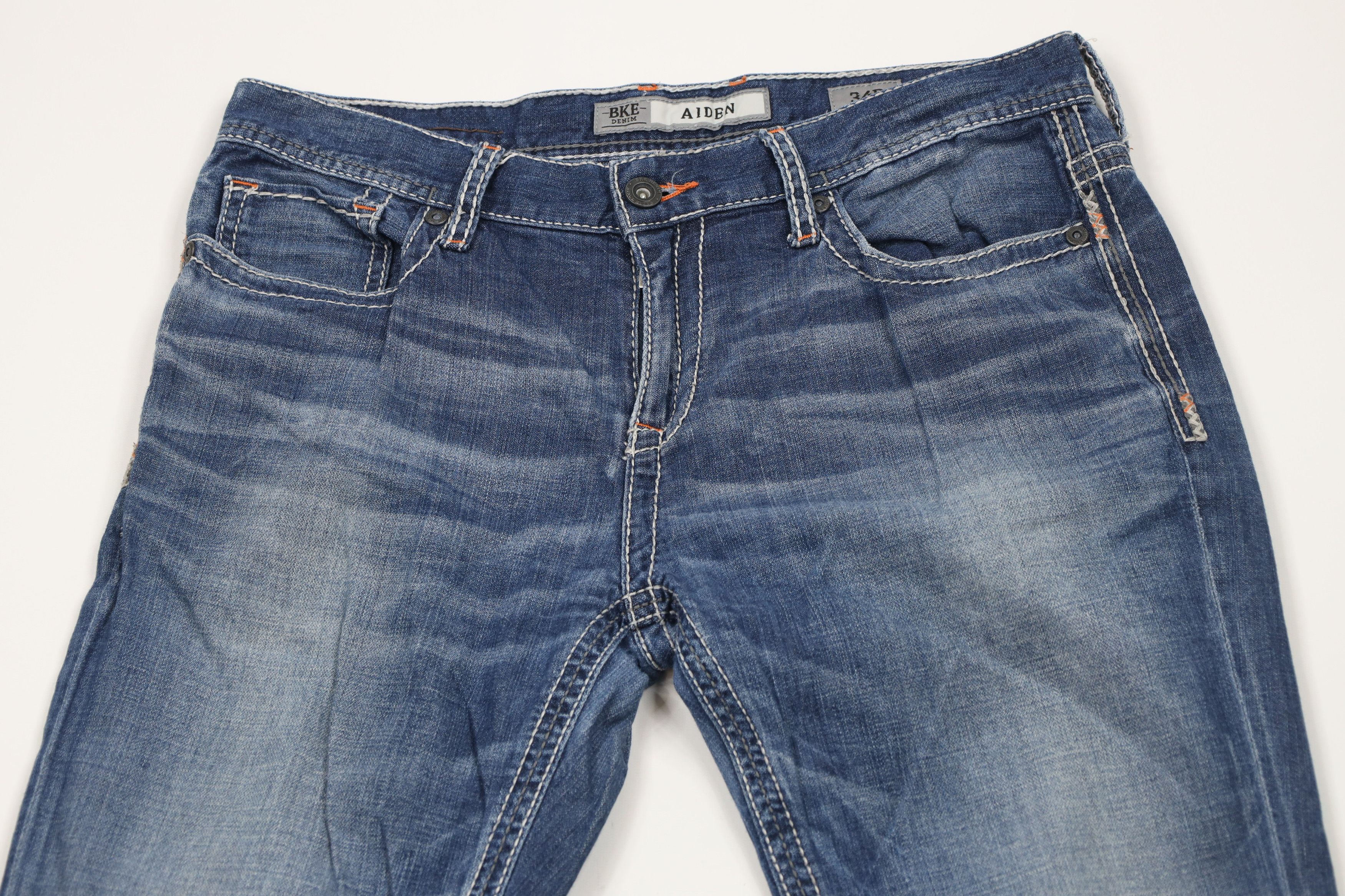 Vintage Buckle BKE Thick Stitch Slim Fit Bootcut Denim Jeans Stretch Size US 34 / EU 50 - 2 Thumbnail