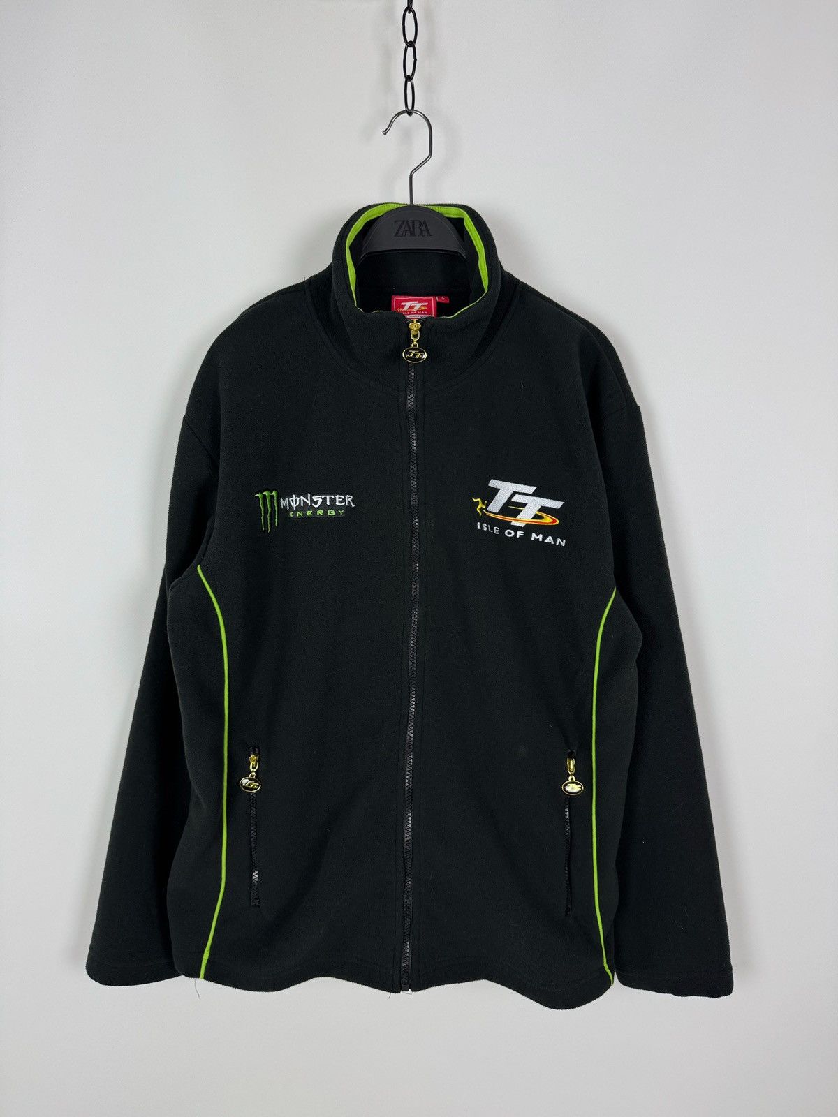 Vintage Monster Energy TT Isle Of Man Fleece Jacket Size US S / EU 44-46 / 1 - 4 Thumbnail
