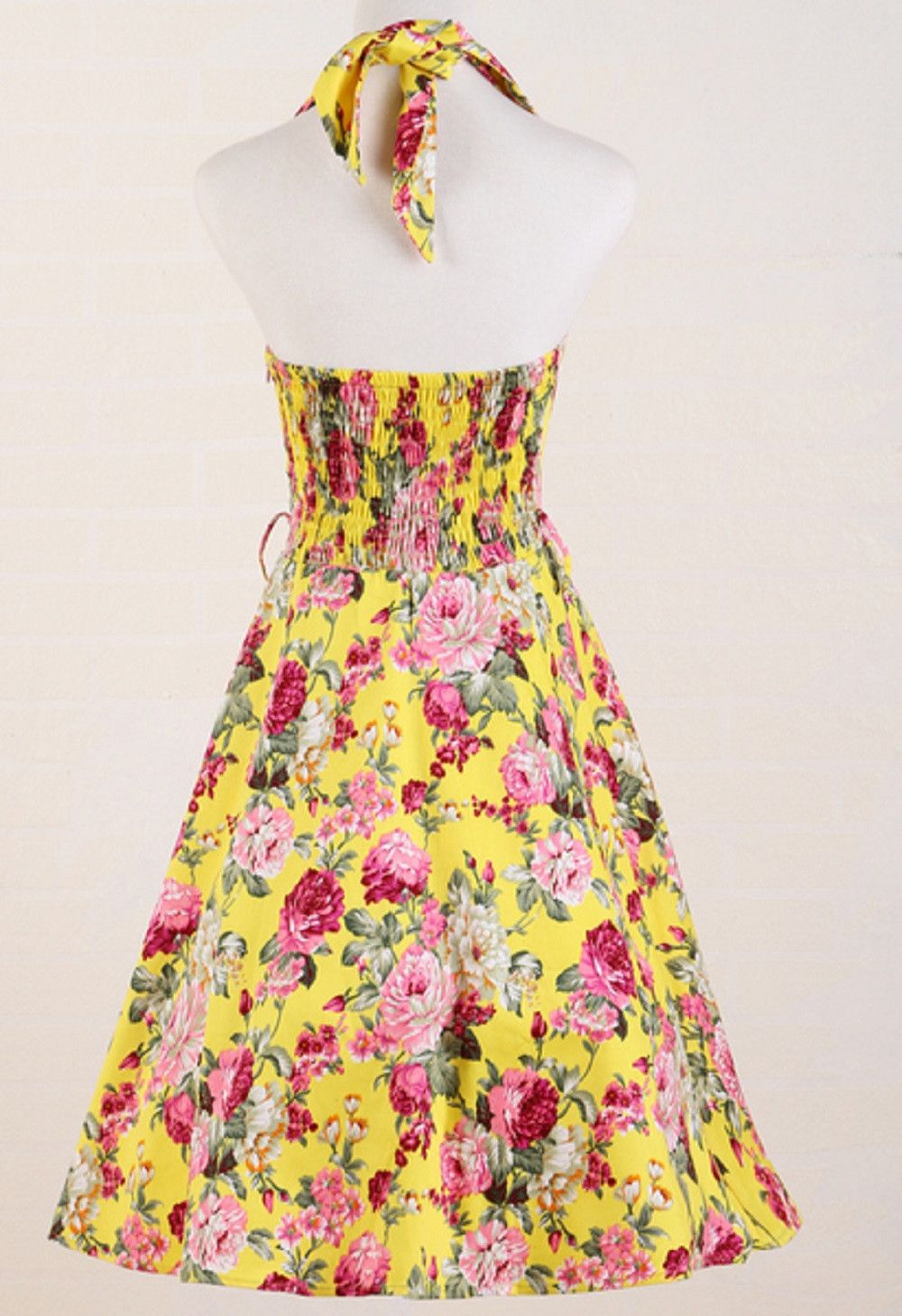 Other Floral Print Vintage Style Backless Dress Size S / US 4 / IT 40 - 2 Thumbnail