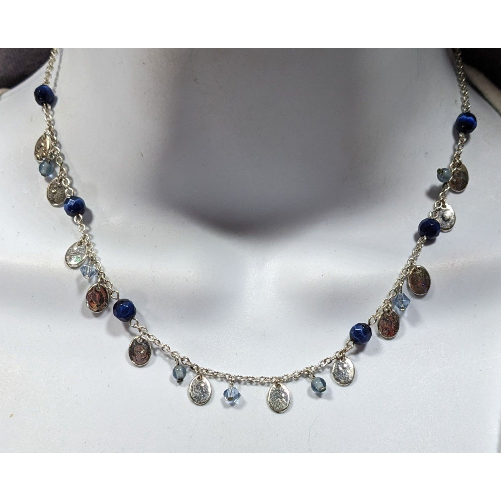 Other Preppy Classic Blue And Silver Tone Charm Necklace Size ONE SIZE - 2 Thumbnail