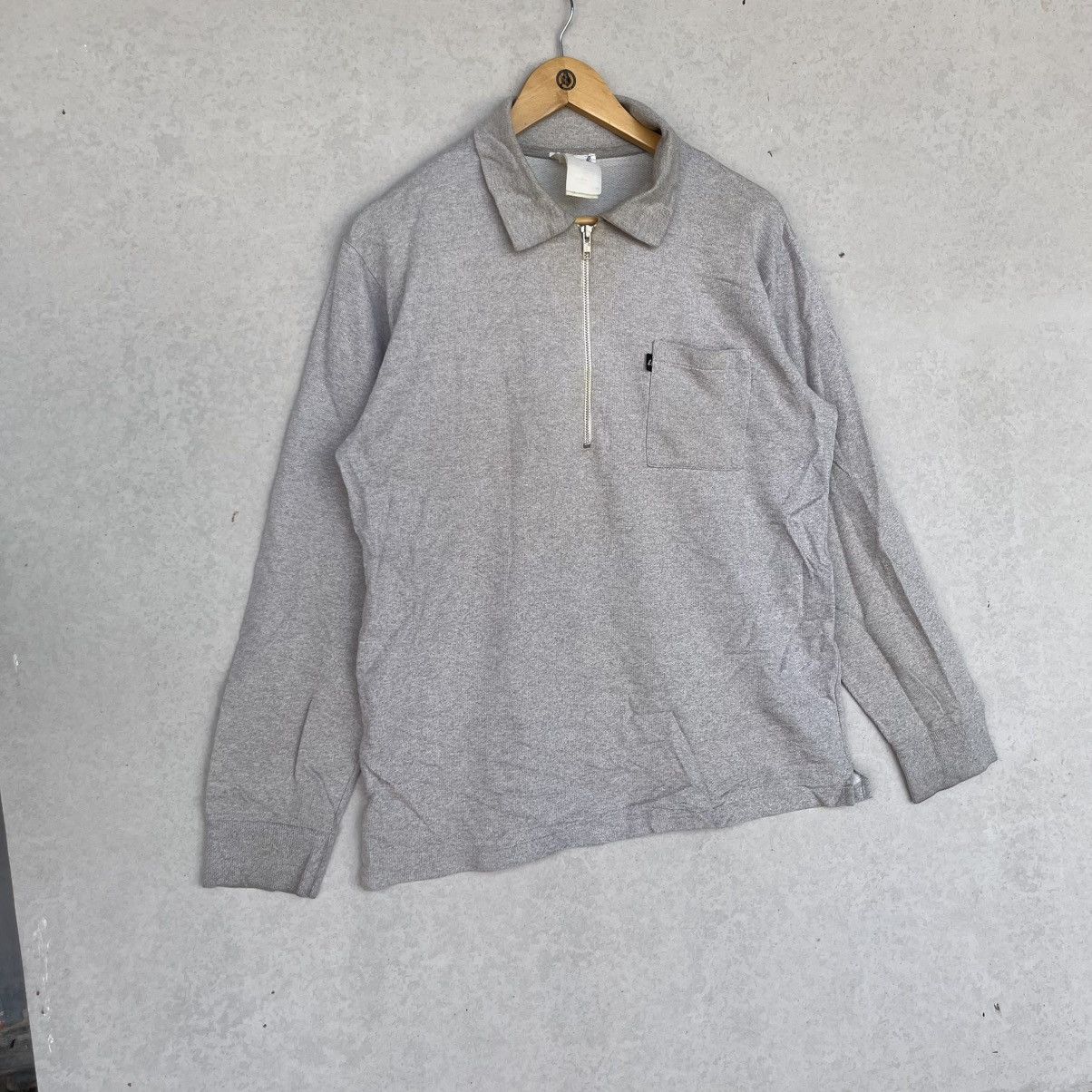 Other Vintage Grey Quarter Zip Sweatshirt With Pocket Size M Size M / US 6-8 / IT 42-44 - 3 Thumbnail