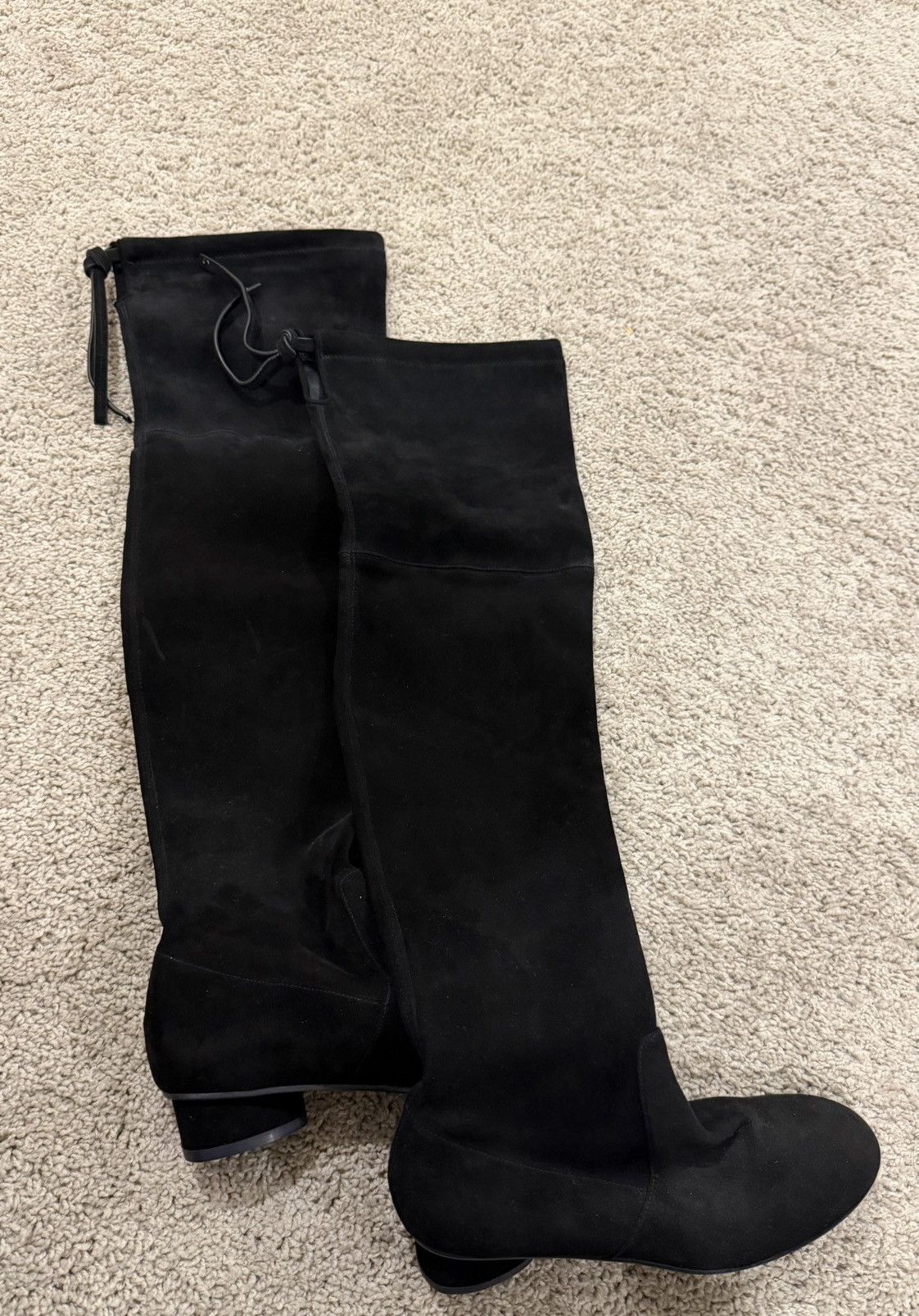 Stuart Weitzman Stuart Weitzman Lowland Black Suede Over-the-Knee Boot Size US 6.5 / IT 36.5 - 1 Thumbnail