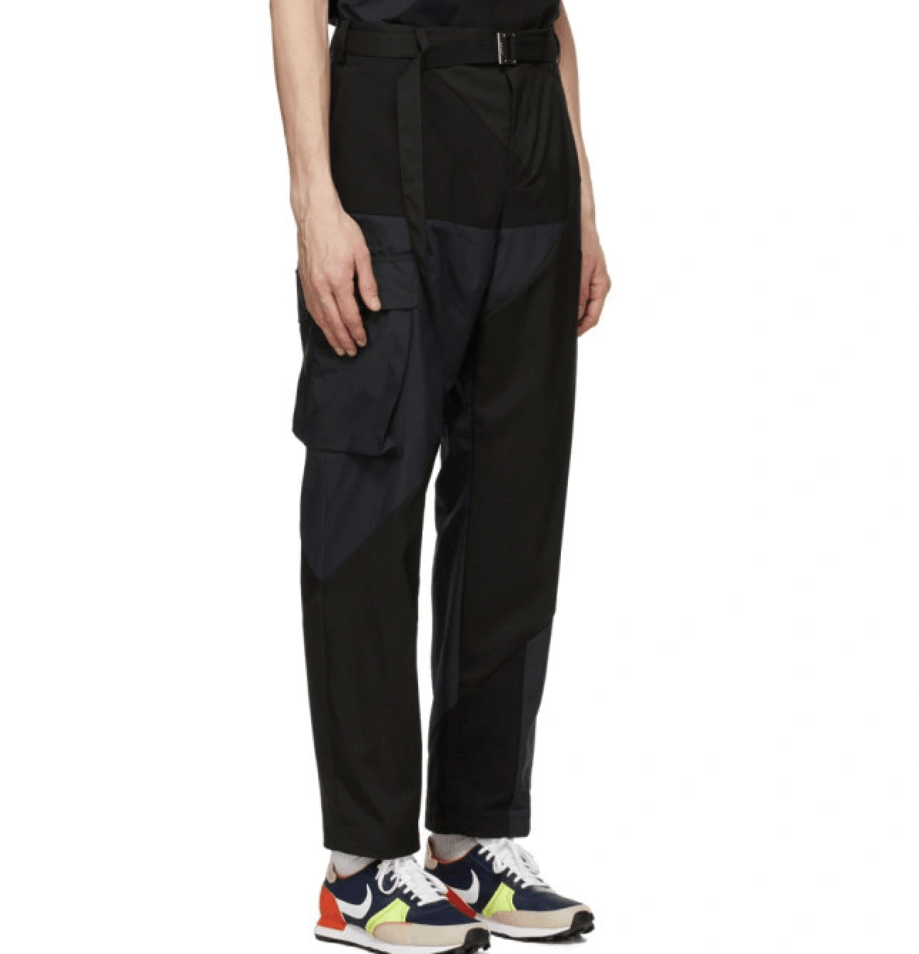 Sacai LOVEOVERRULES Hank Willis Thomas Solid Mix Cargo Pants Size US 32 / EU 48 - 8 Thumbnail