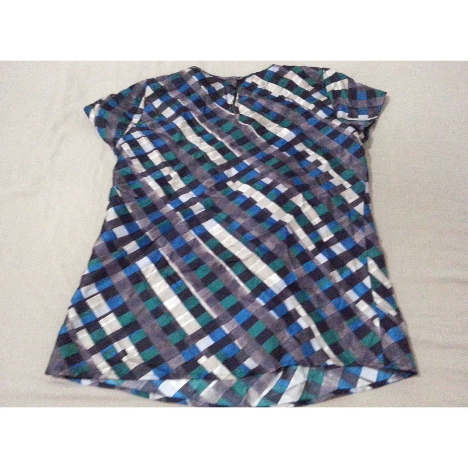 Banana Republic Womens Banana Republic Silk Blouse S Small Blue Green Size S / US 4 / IT 40 - 2 Thumbnail