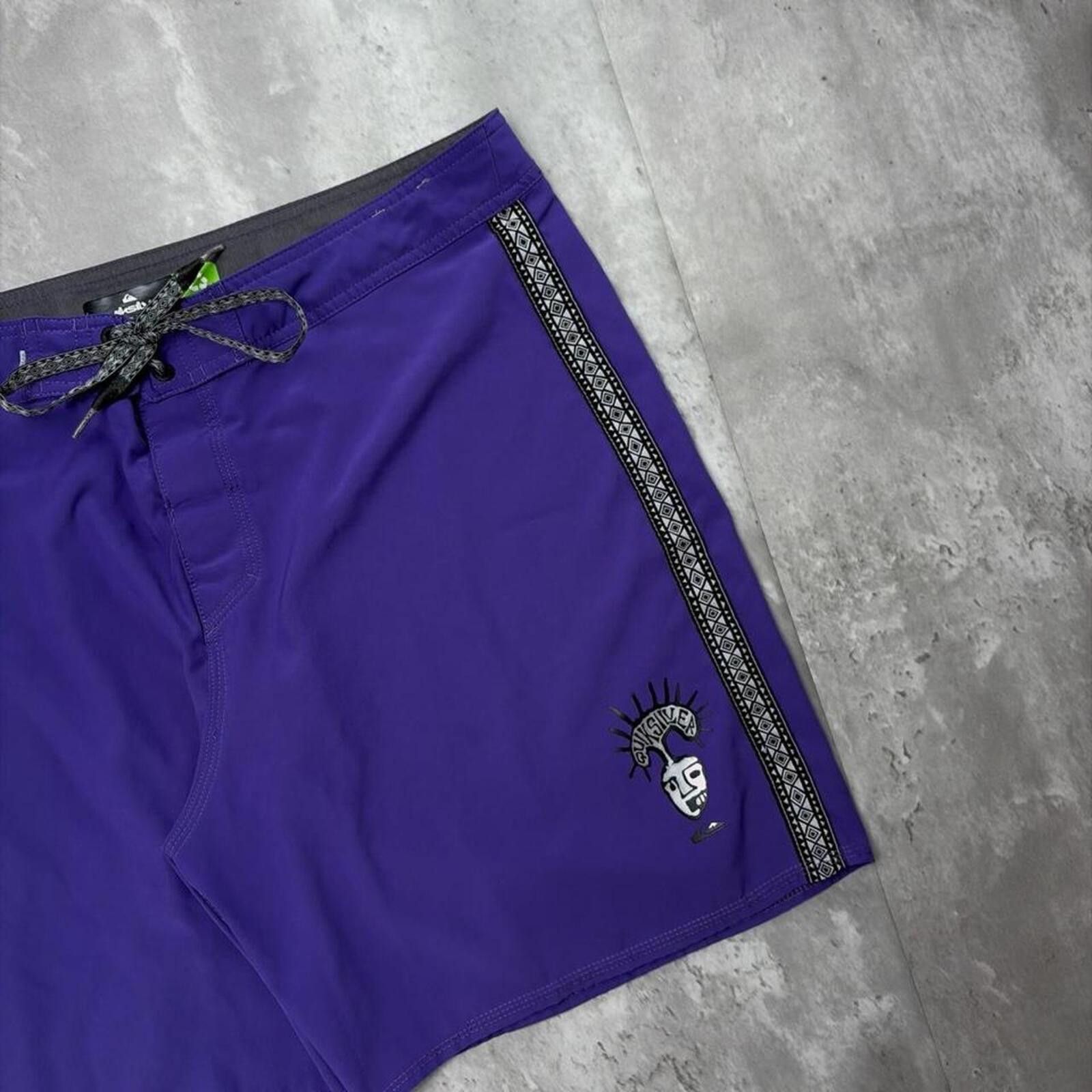Quiksilver Y2K Purple Quiksilver Surf Grunge Baggy Board Shorts Size US 36 / EU 52 - 3 Thumbnail