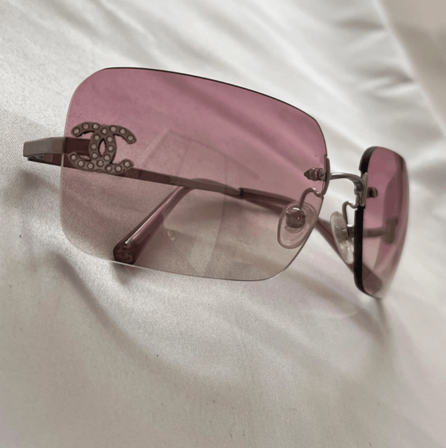 Chanel Chanel Sunglasses 4017 D CC Rhinestone Logo Rimless Size ONE SIZE - 5 Thumbnail