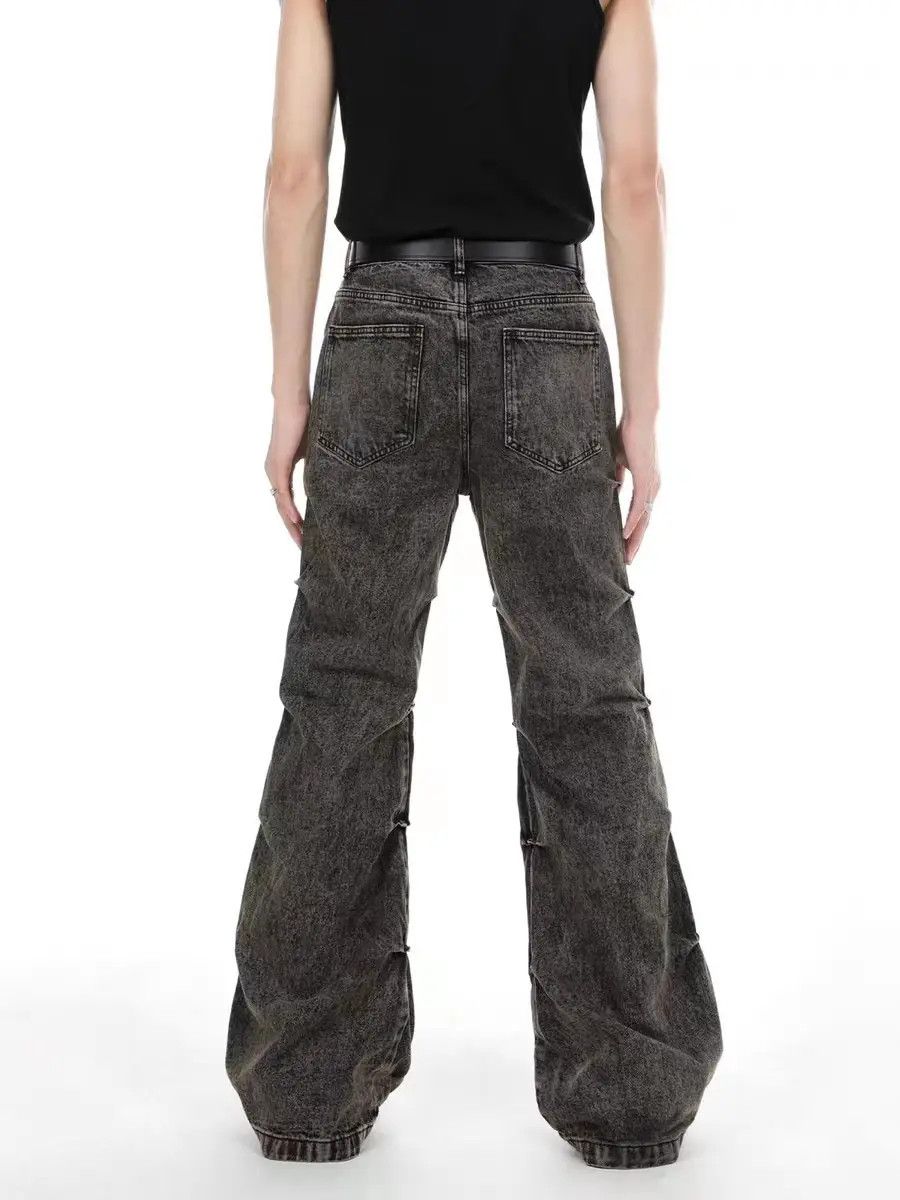 Japanese Brand × Jean Vintage washed distressed micro-flared high-waisted jeans Size US 30 / EU 46 - 5 Thumbnail