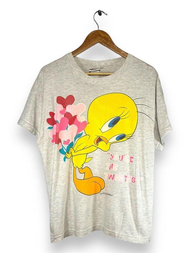 Designer Vintage 1995 Tweety Bird Looney Tunes Big Graphic T-Shirt Size US L / EU 52-54 / 3 - 1 Thumbnail