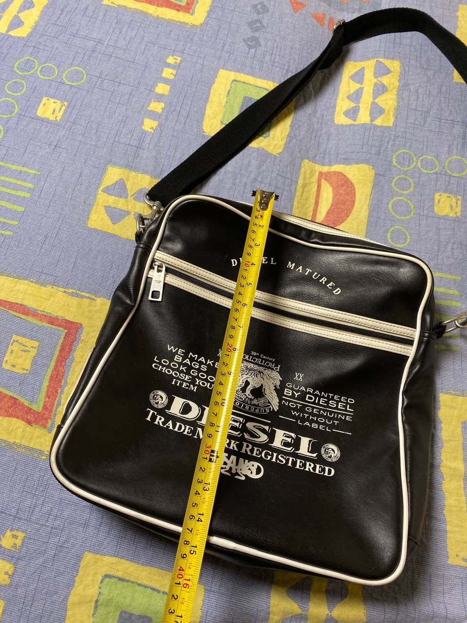 Diesel Vintage Diesel Messenger Shoulders Bag Backpack Y2K Big Logo Size ONE SIZE - 16 Thumbnail