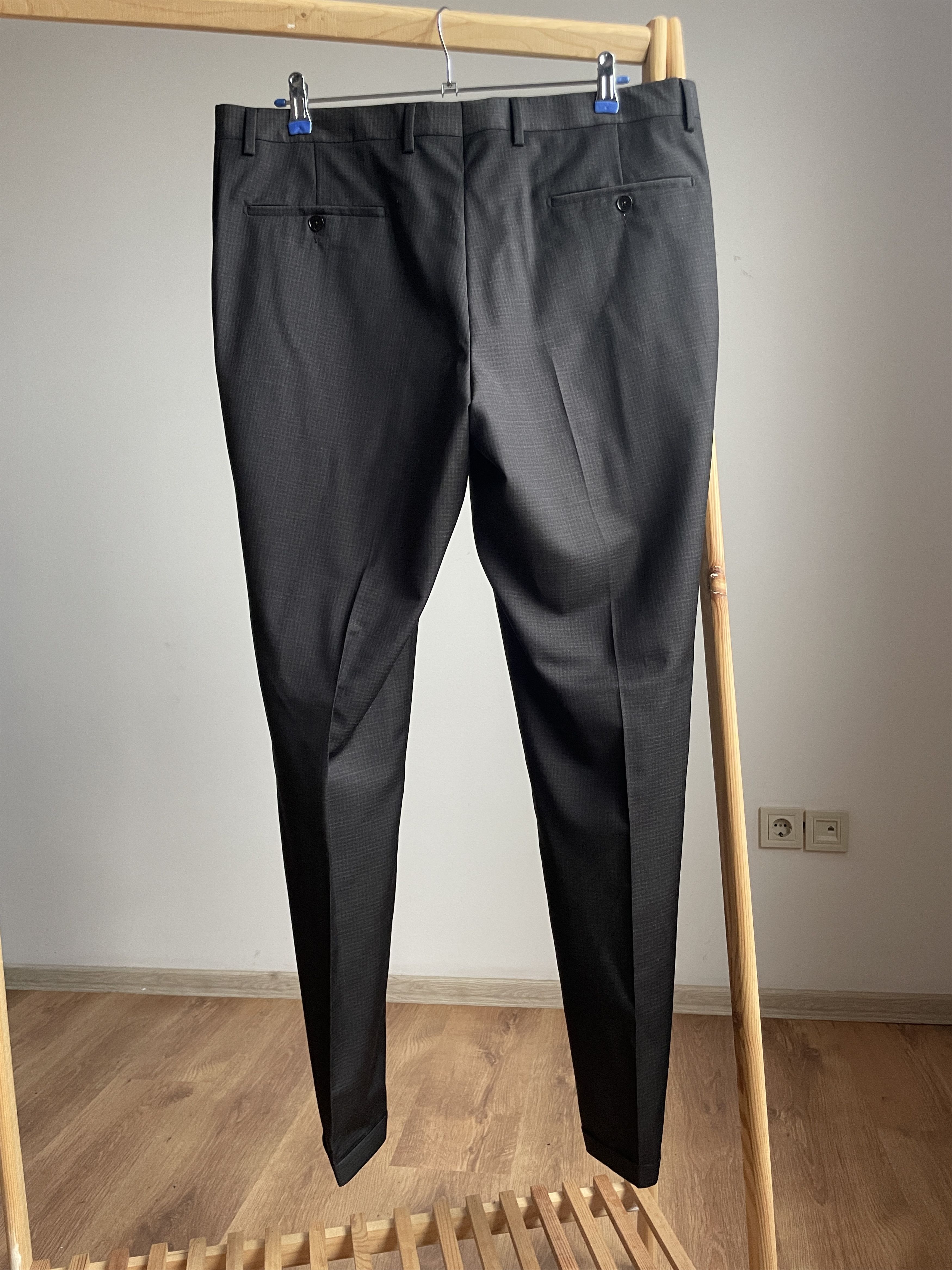 Paoloni Paoloni Checkered Wool Suit Size EUR 54 Size 44R - 9 Thumbnail