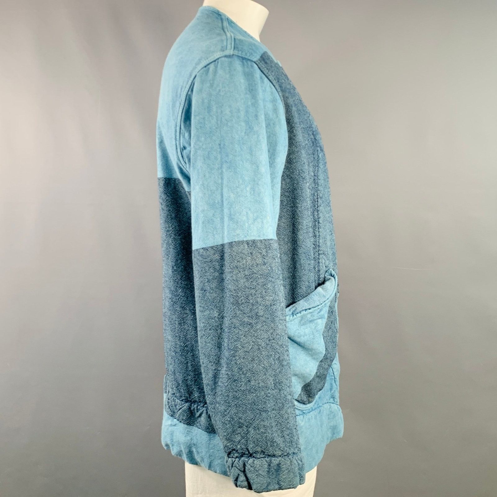 Tender Co. TENDER Size XXL Blue Indigo Patchwork Cotton Wool Jacket Size US XXL / EU 58 / 5 - 3 Thumbnail