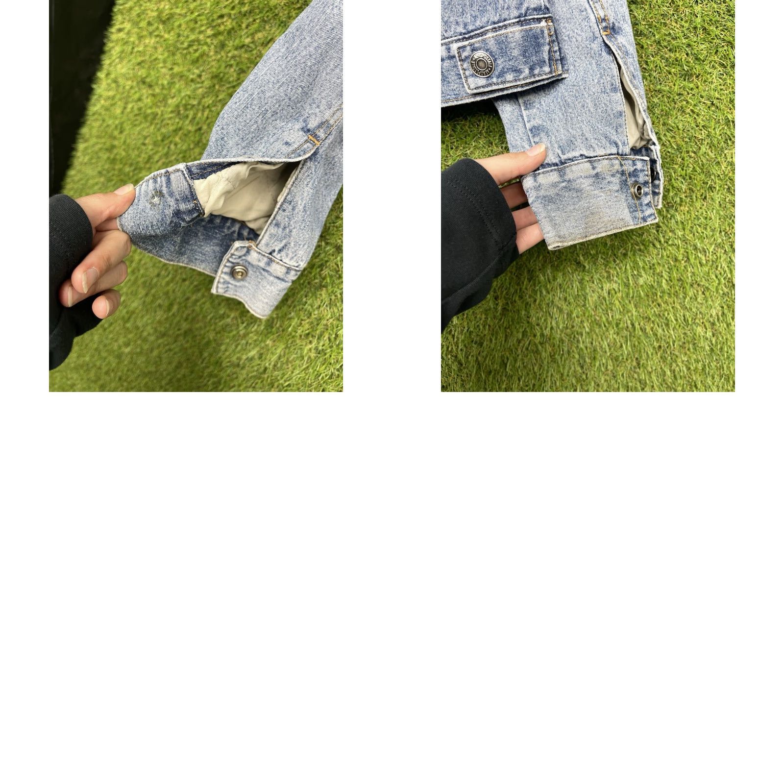 Vintage VINTAGE Aéropostale Denim Jacket Woman M Trucker Light Washed Blue Button Lined Sherpa Coat Jacket Size 32" / US 10 / IT 46 - 9 Thumbnail