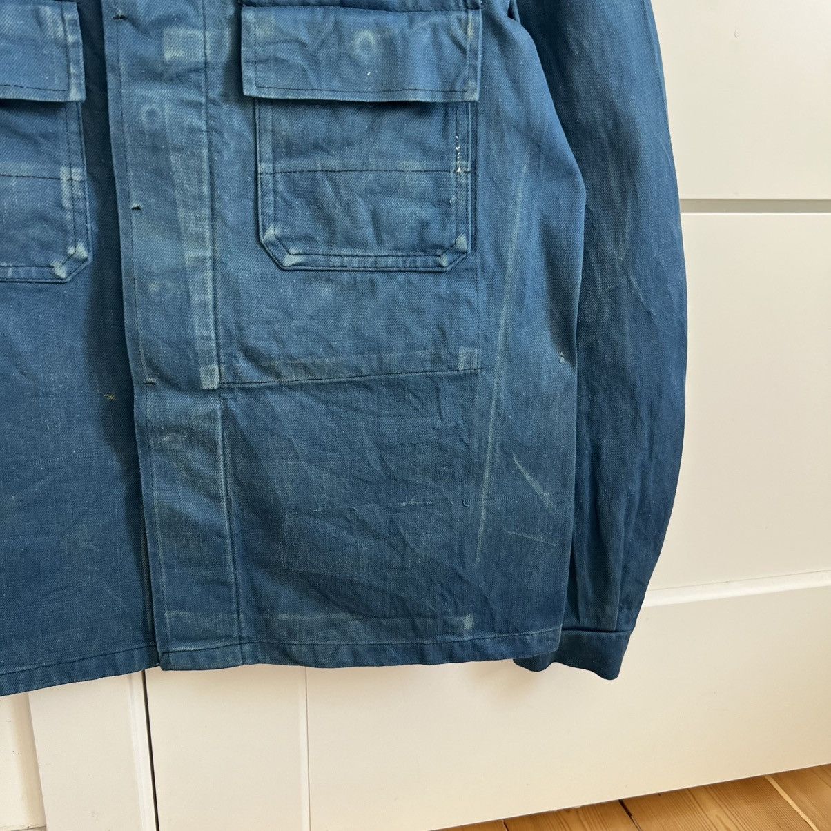Vintage French vintage distressed overshirt works sanfor jacket Size US M / EU 48-50 / 2 - 7 Thumbnail