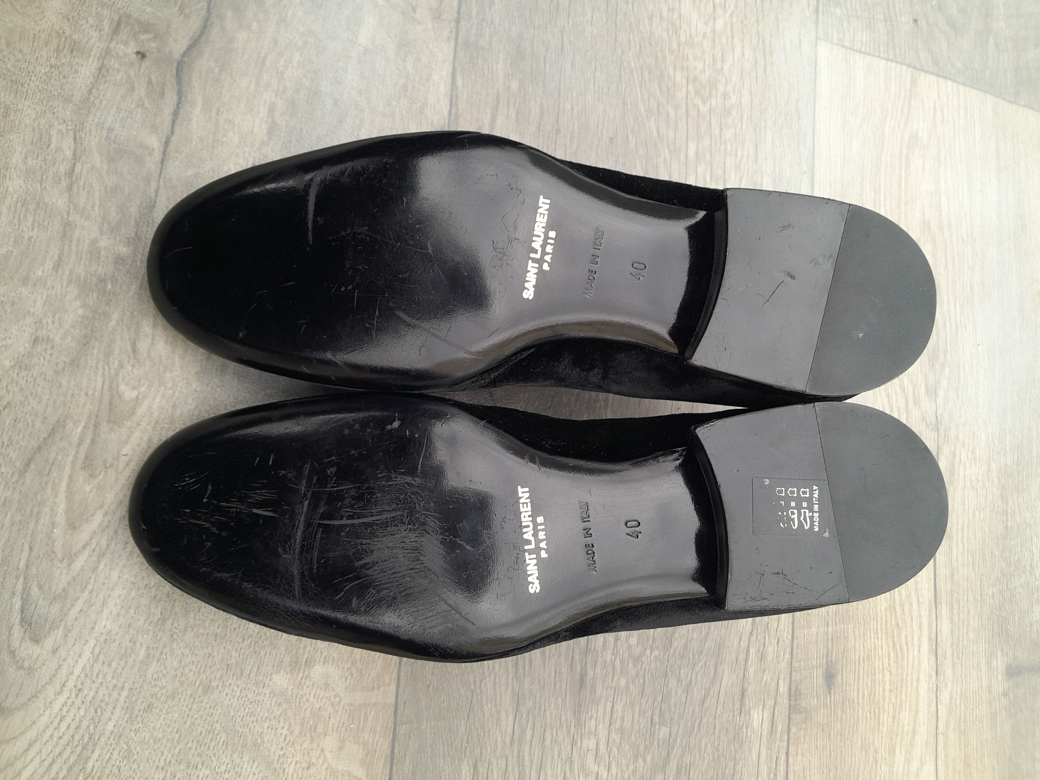 Saint Laurent Paris Saint Laurent YSL Black velvet loafers Size US 7 / EU 40 - 4 Thumbnail
