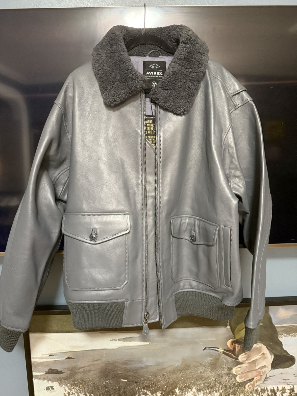 Avirex Avirex leather sherling jacket Size US XXL / EU 58 / 5 - 1 Thumbnail