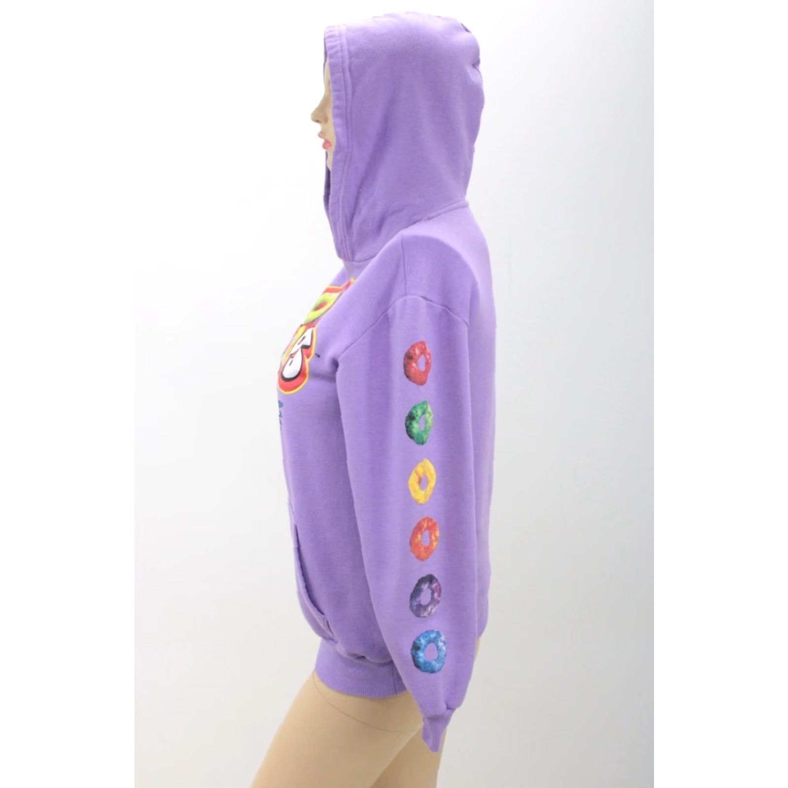 Vintage VINTAGE Kellogg's Froot Loops Hoodie Sweatshirt Tucan Purple Womens Small Pullover Kangaroo Pocket Graphic Y2K 90s Cereal Size S / US 4 / IT 40 - 2 Thumbnail