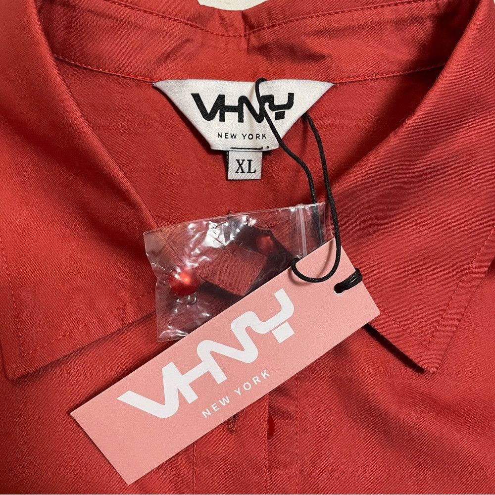 Other NWT New VHNY Red Cotton Button Down Shirt Size M Size M / US 6-8 / IT 42-44 - 7 Thumbnail