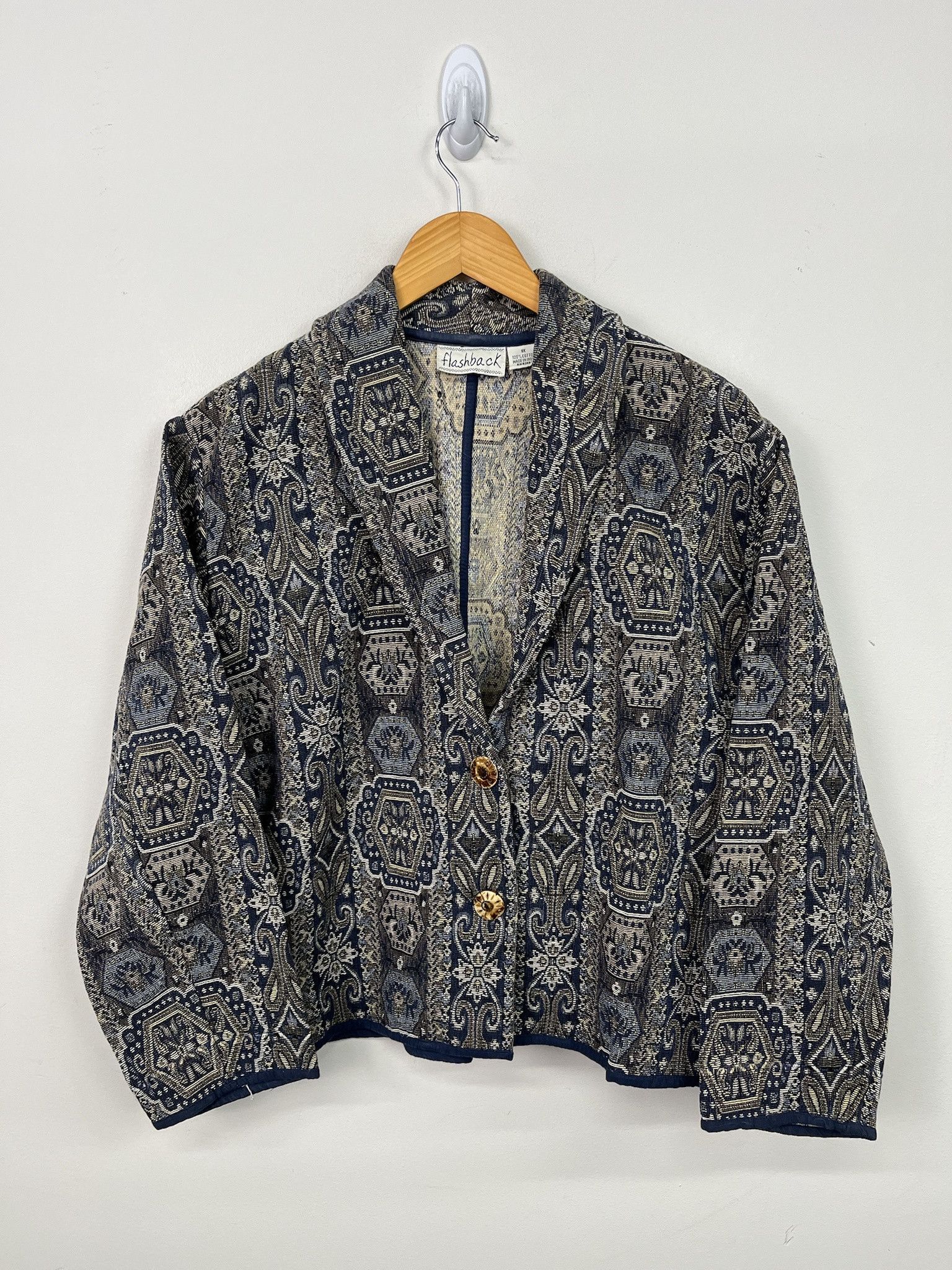 Other Vintage 90s Flashback Patterned Blazer Size XL Size US L / EU 52-54 / 3 - 1 Thumbnail