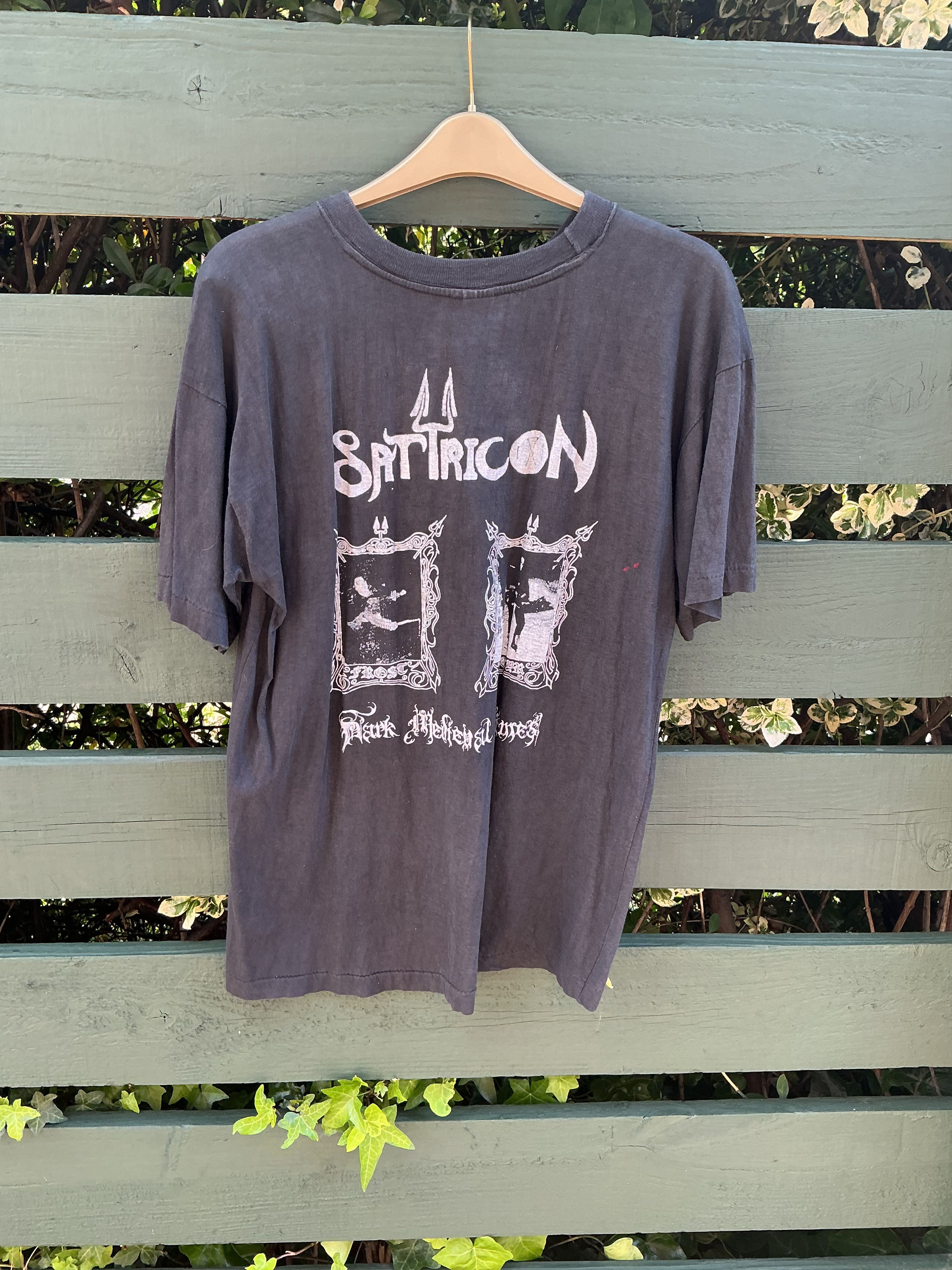 Vintage Very Rare Satyricon Dark Medieval Times shirt 93 Black Metal Size US XL / EU 56 / 4 - 3 Thumbnail