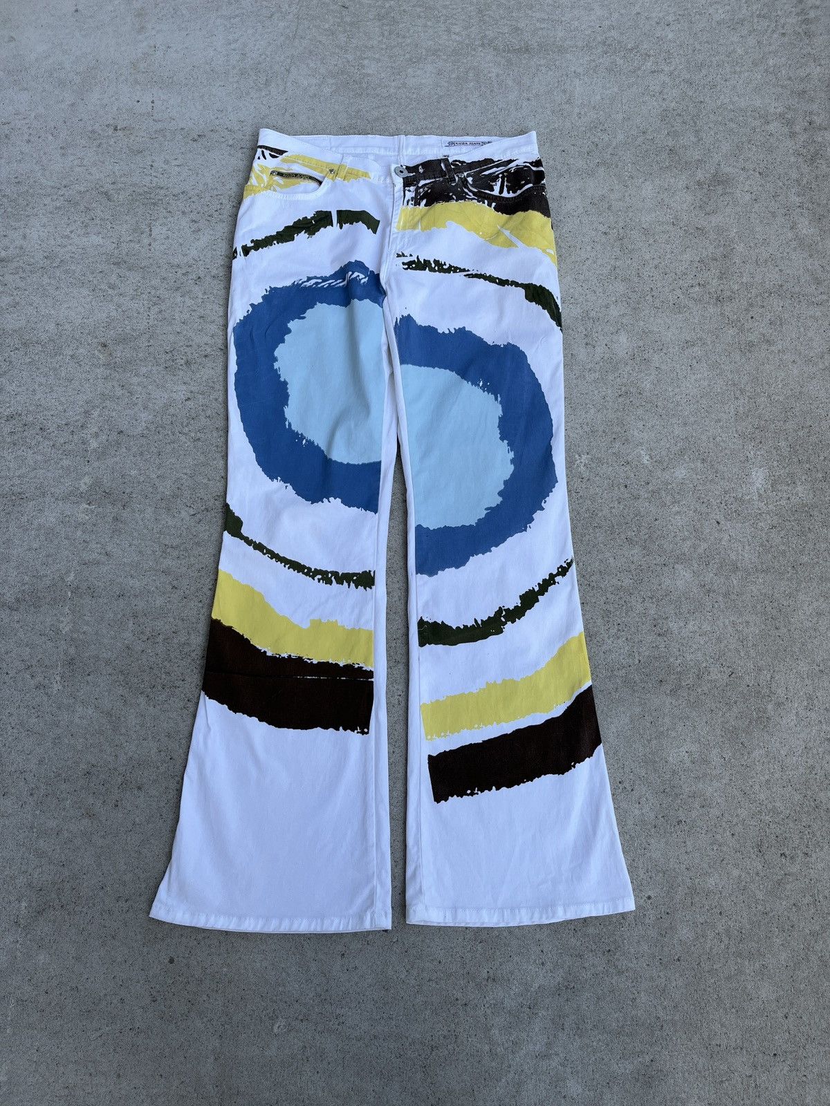 Japanese Brand Rare Krizia Handmade Painted Jeans Size US 36 / EU 52 - 1 Thumbnail