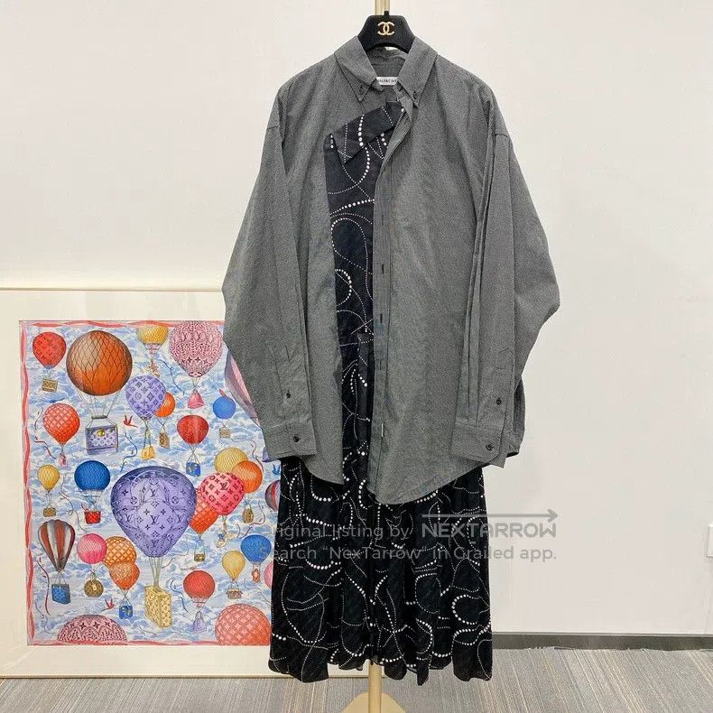 Balenciaga Balenciaga Irregular shirt dress Size XXS / US 00 / IT 34 - 1 Thumbnail
