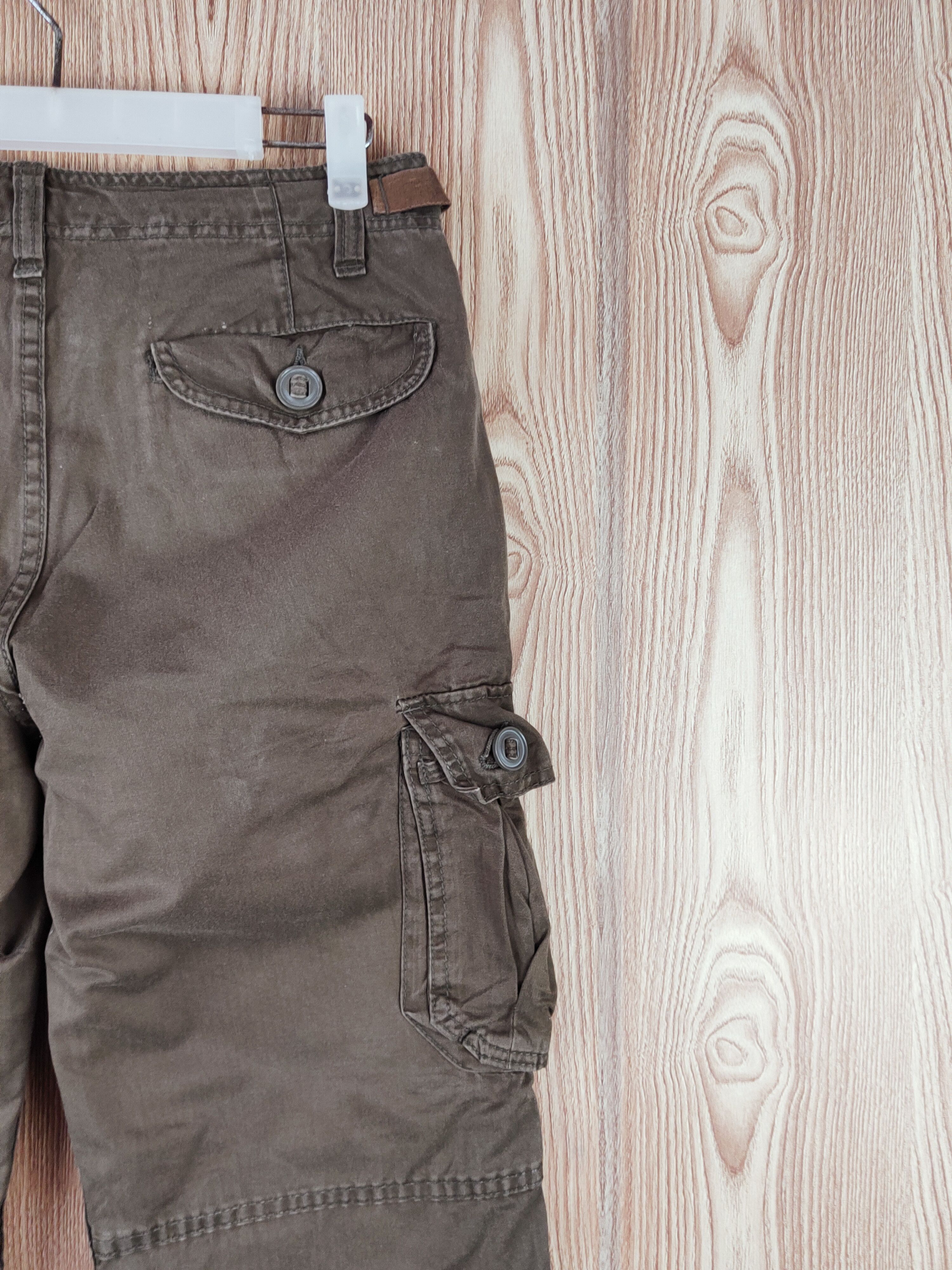 Japanese Brand Back Number Dark Brown Multipocket Cargo Pants #W833 Size US 28 / EU 44 - 10 Thumbnail