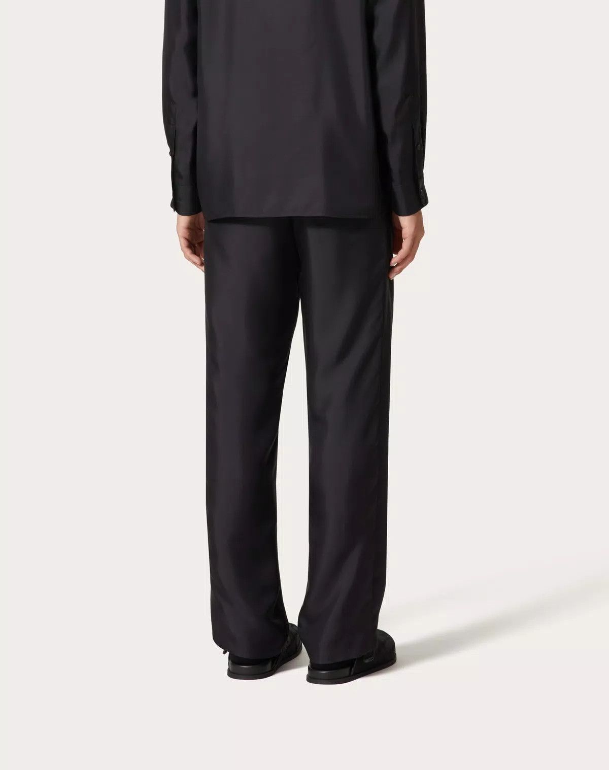 Valentino oc11z0625 Silk Pyjama Trousers in Black Size US 32 / EU 48 - 4 Thumbnail
